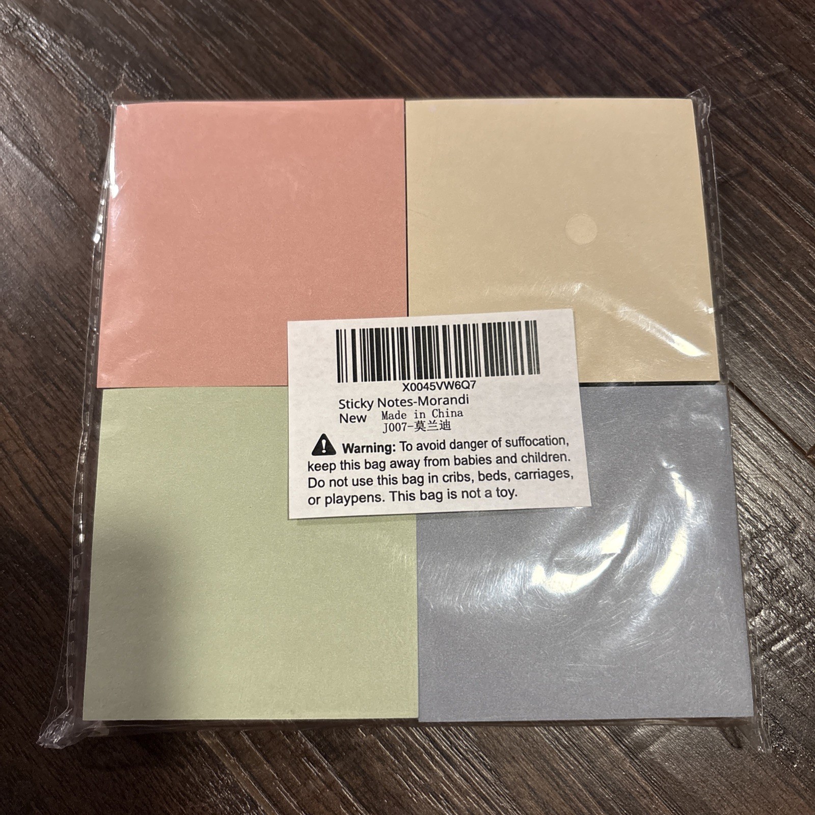 Unbranded Set of 12 Sticky Notes Pads- 3”x3” Each, Morandi Colors