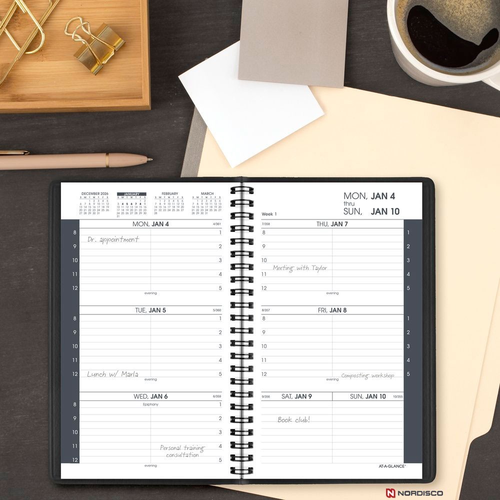 2026 At-A-Glance 70-075 Weekly Appointment Book 5 x 8″