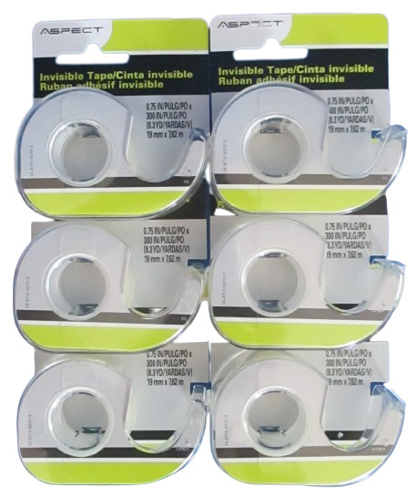 3M Aspect Invisible Tape 0.75″x300″ (3/4″x8.3′) 19mmx7.62m in Dispenser 1618629