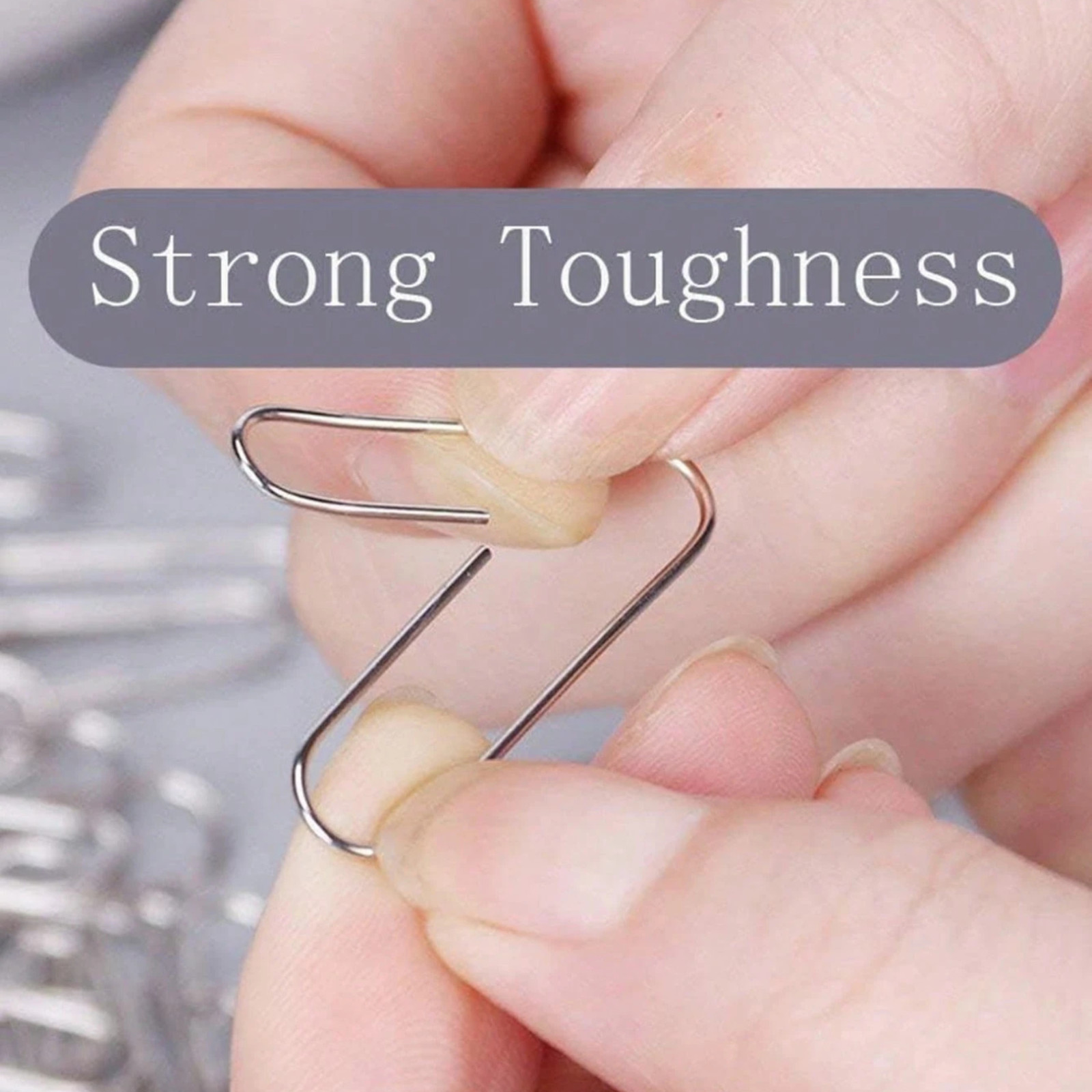 100pcs Stainless Steel Silver Paper Clips Back to School Accessory School Supply