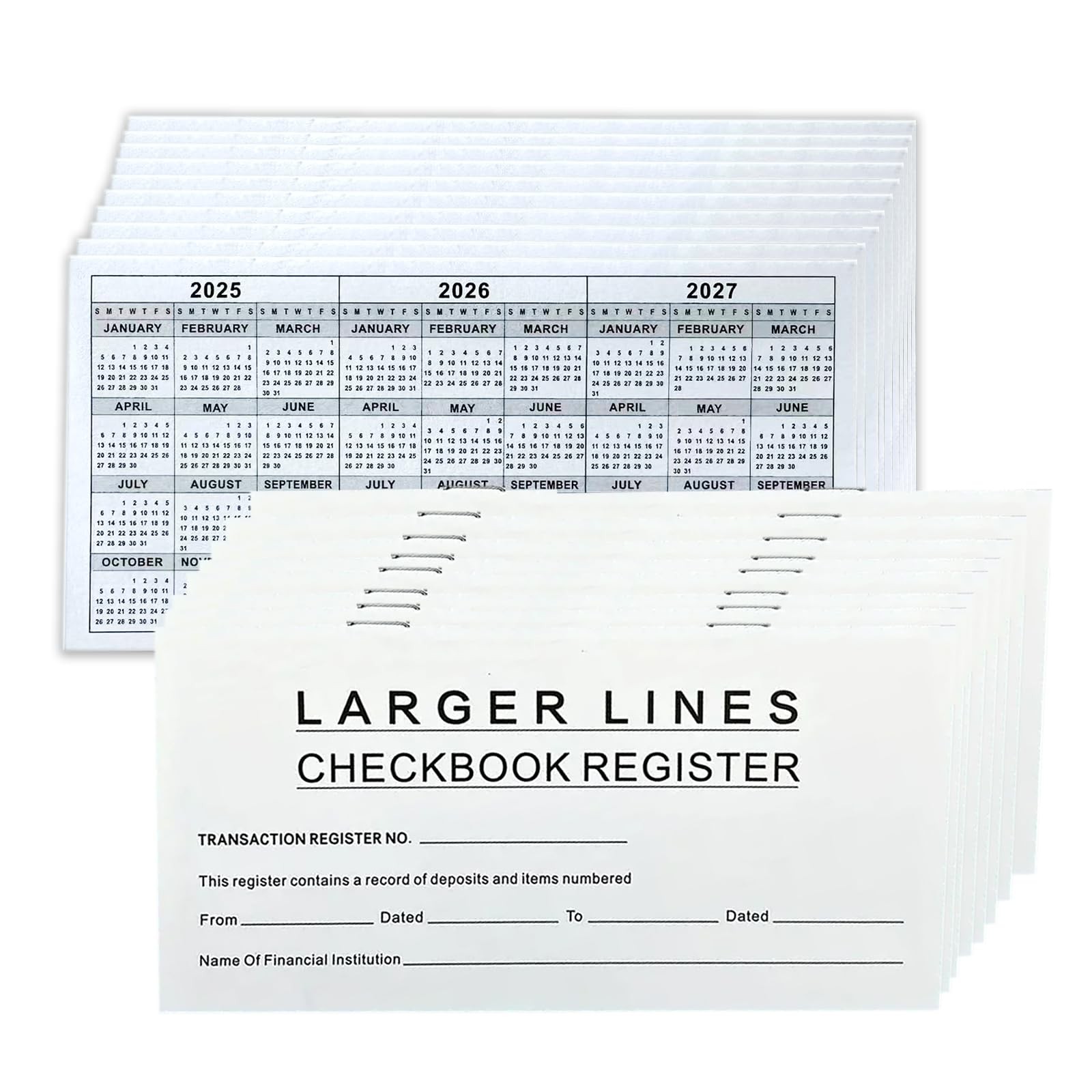 Checkbook Register for Personal Finance 6×3 in Paper 12 Pcs