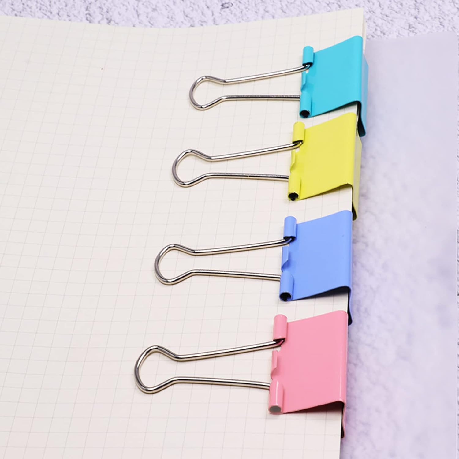 2 Inch Extra Large Binder Clips (24 Pack), Assorted Colors, Colored Jumbo Paper