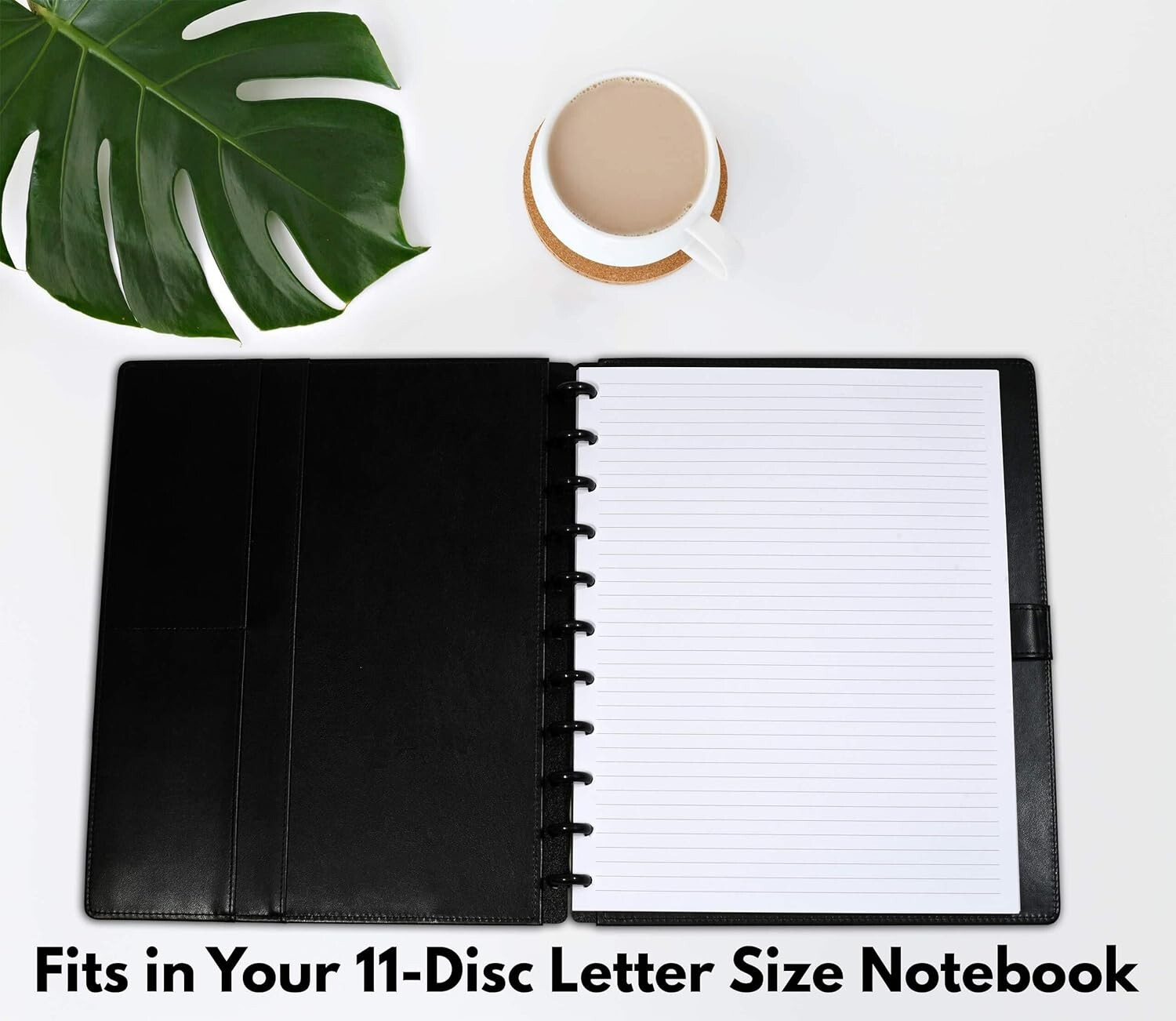 Letter Size Lined Paper Refill – 250 Sheets, 8.5×11 in, 100 GSM, 11 Disc Note…