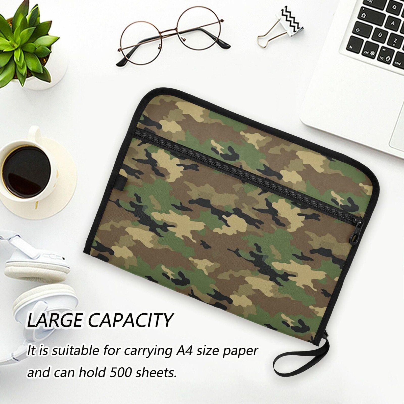 Army Camouflage Expanding File 14.2 X 10.6 X 0.8 Inches,