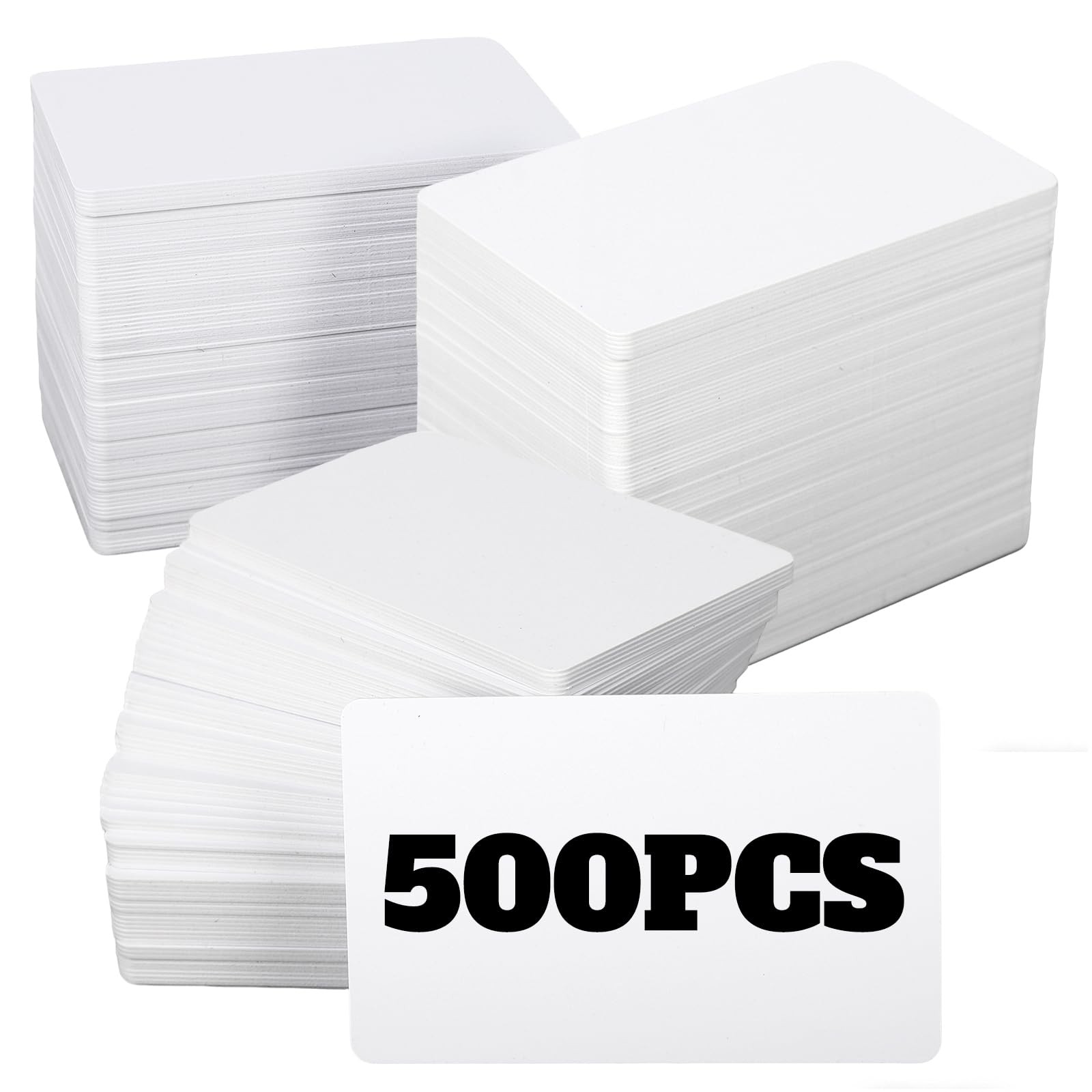 Tarjetas de identificación de PVC CR80, plástico blanco de 30 milésimas pulgada