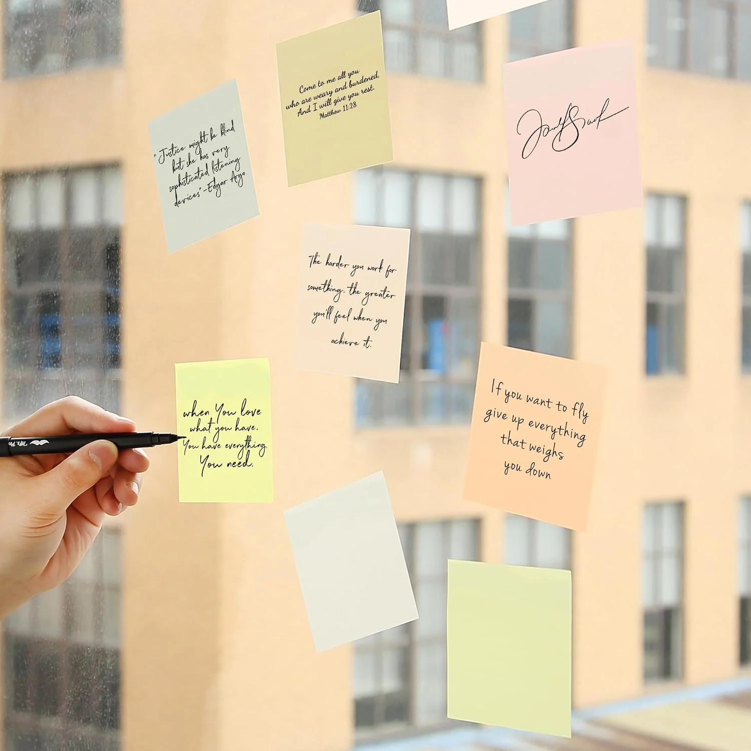 Mr. Pen- Transparent Sticky Notes, 3″ x 3″, 12 Pads, 600 Sheets, See Through Sel