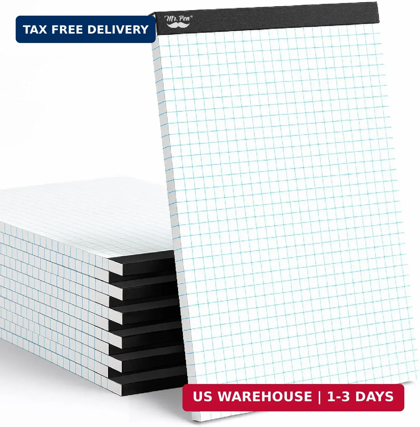 Mr. Pen- Graph Paper, 12 Pack, 55 Sheets/Pack, 8.5″x11″ | 4×4 (4 Squares Per Inc