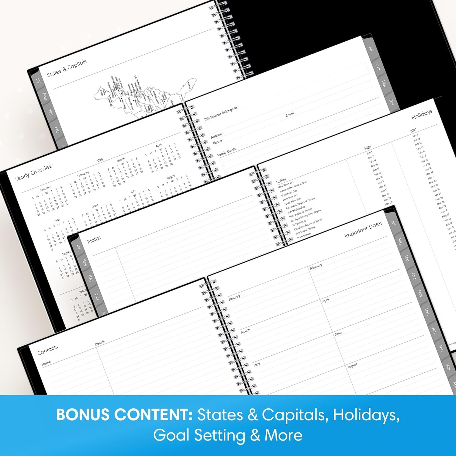 NEW 2026-2027 Weekly and Monthly Academic Year Planner Calendar, July 2026