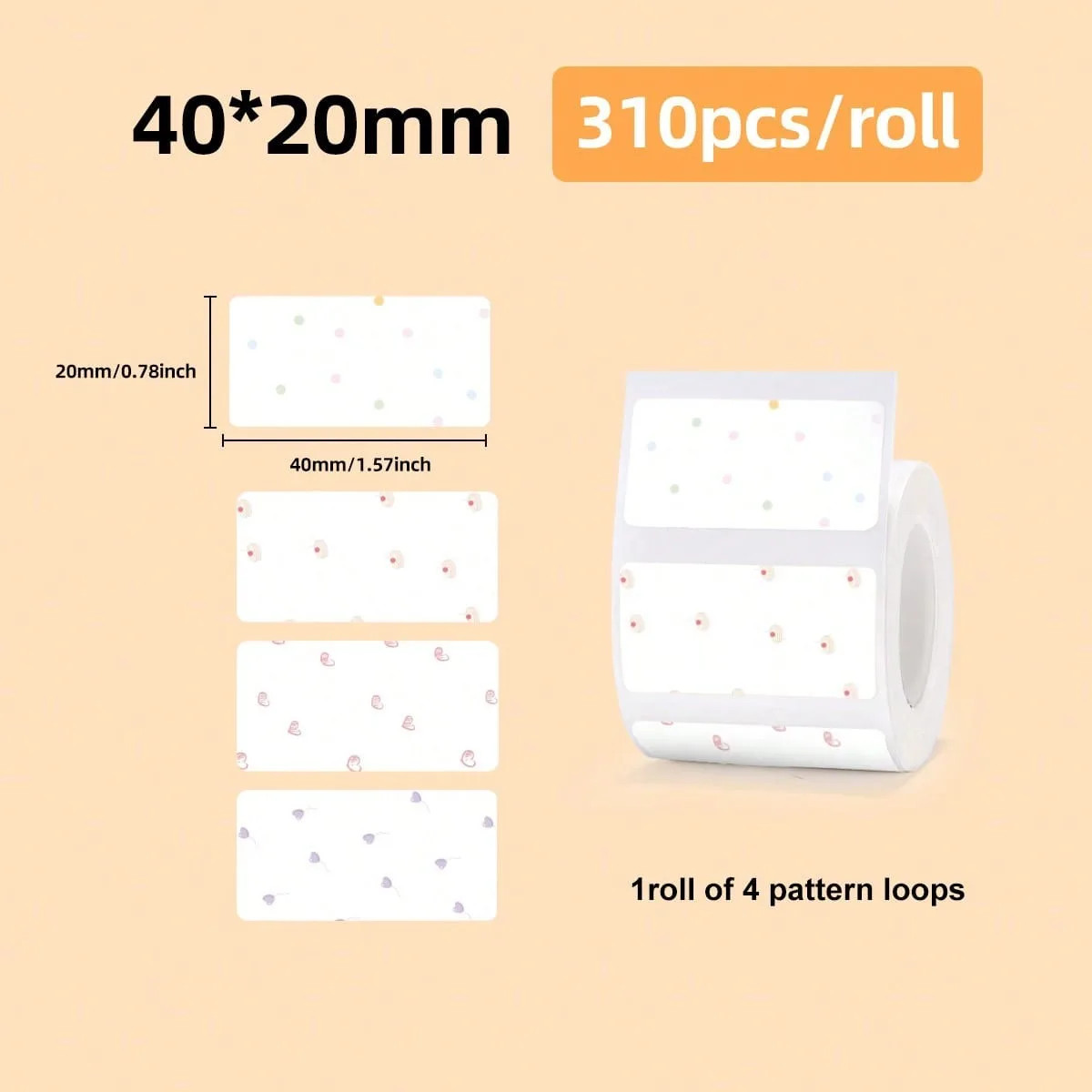 Thermal Label Sticker Paper Printable 20-50Mm Width Suitable for M110 /M120/P50