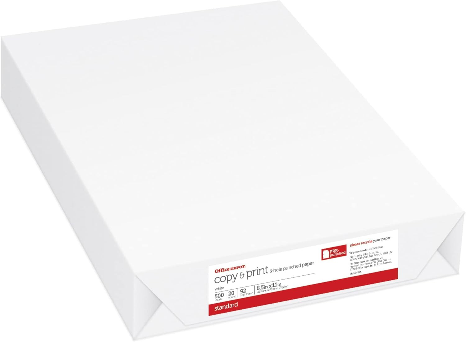 ® 3-Hole Punched Multi-Use Printer & Copy Paper, 3 Reams, White, Letter (8.5″ x