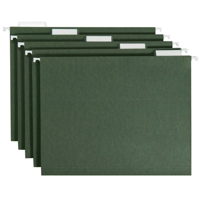20ct Hanging File Folders Green: Paperboard Core, Organizer, 100 Sheets