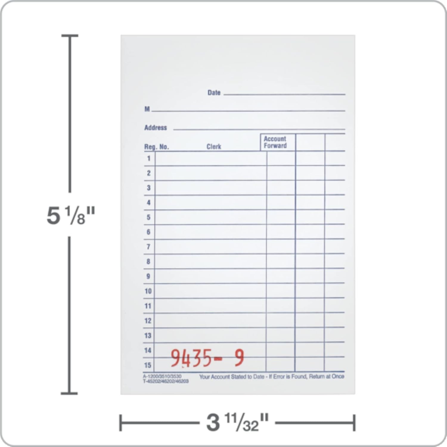 Adams General Purpose Sales Book, 2-Part, Carbonless, White/Canary