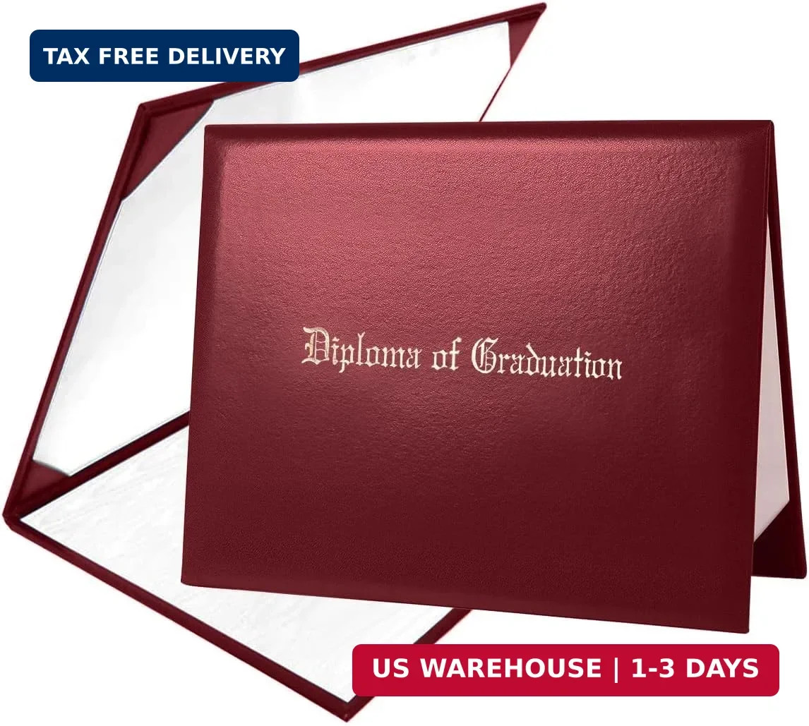 Diploma Cover 8.5″ x11″ Diploma Holder of Graduation Leatherette Padded Certific