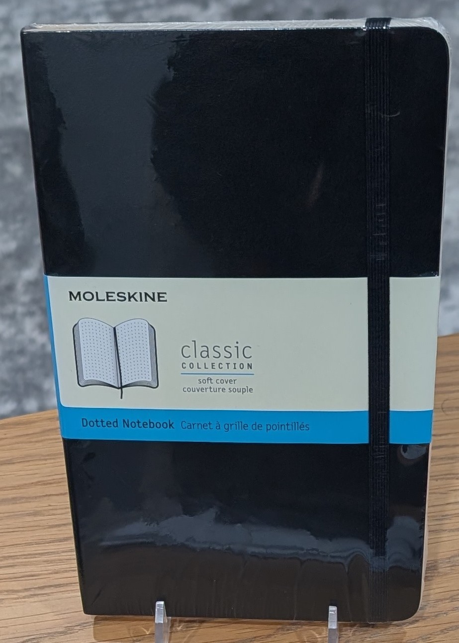 Moleskine Classic Notebook, Soft Cover, Large (5″ x 8.25″) Dotted, Black, 192 pg