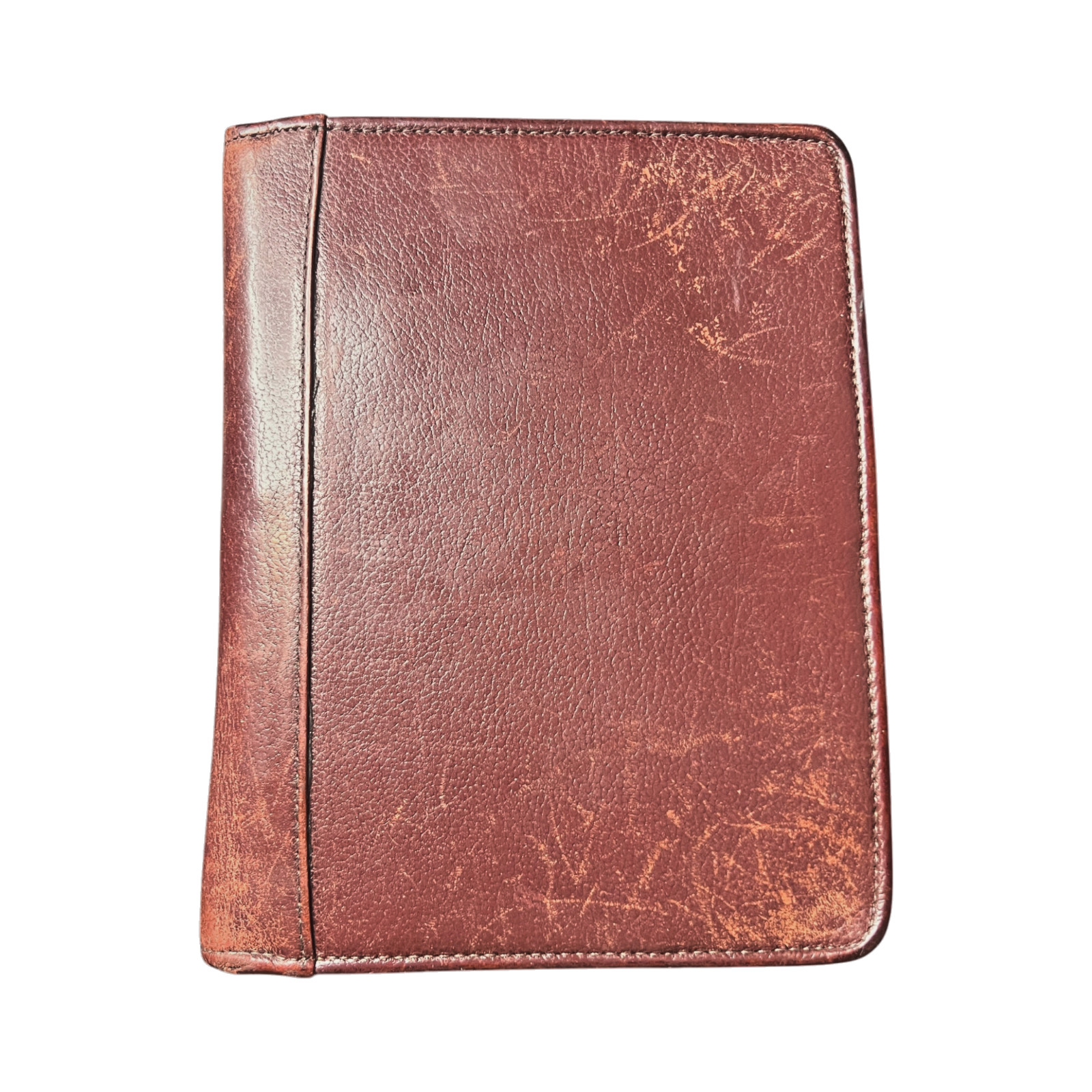Vintage Franklin Quest Top Grain Leather Planner Binder Burgundy Made In Canada