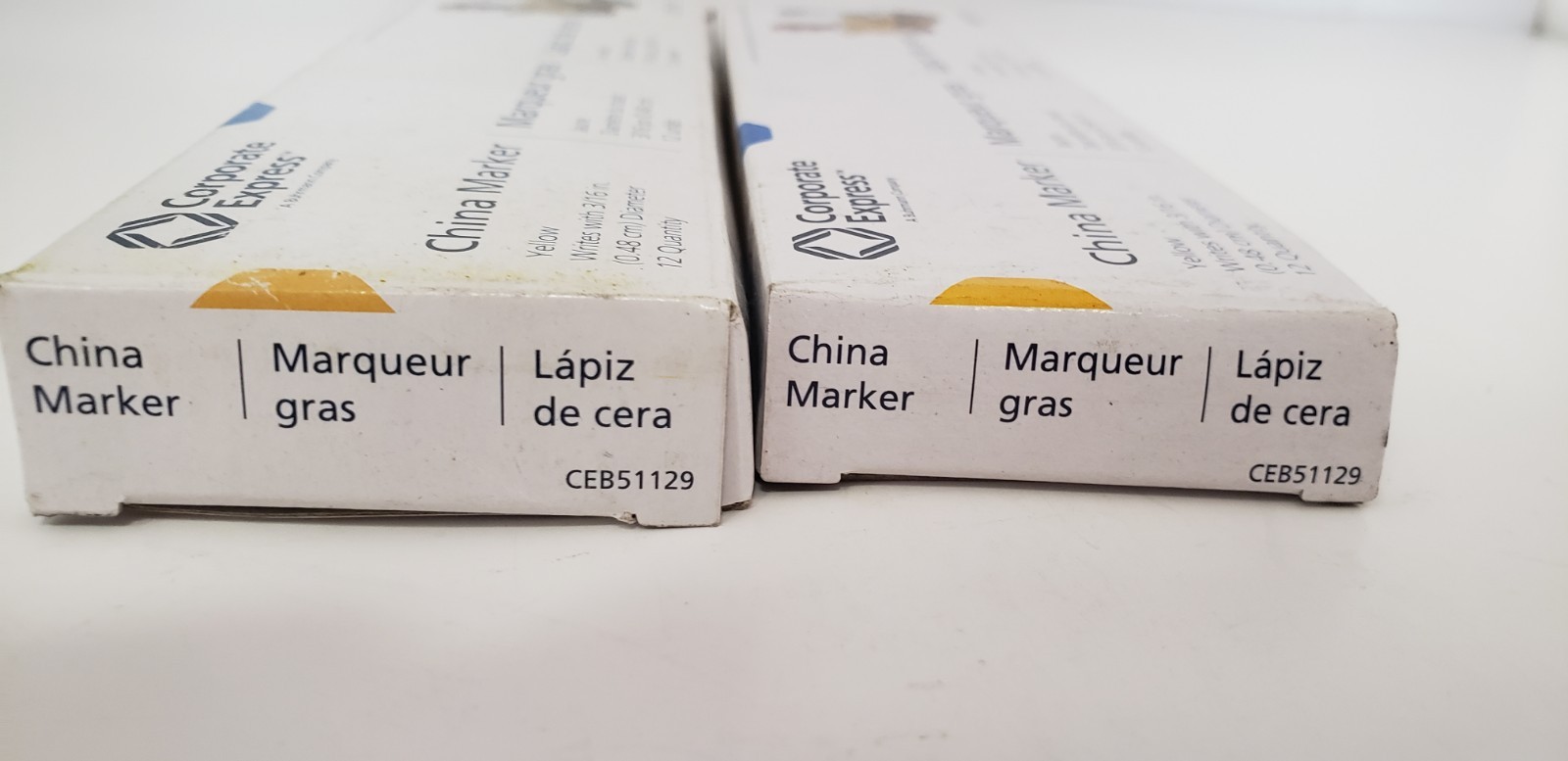 CORPORATE EXPRESS CHINA MARKER GREASE PENCIL/WAX MARKER, YELLOW (LOT OF 2) NIB