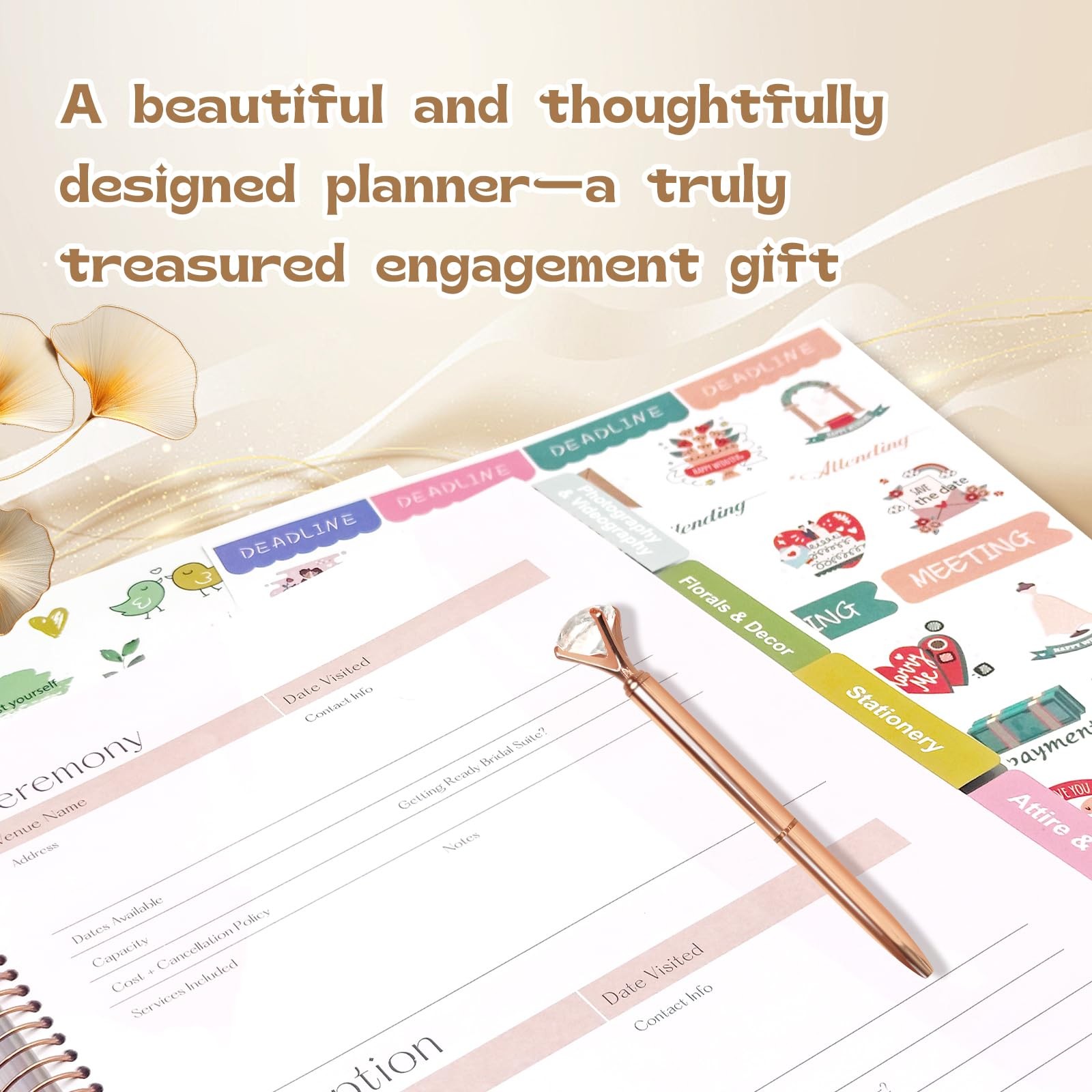 Wedding Planner Book and Organizer-176 Pages Wedding Planning Book,Bridal Pla…