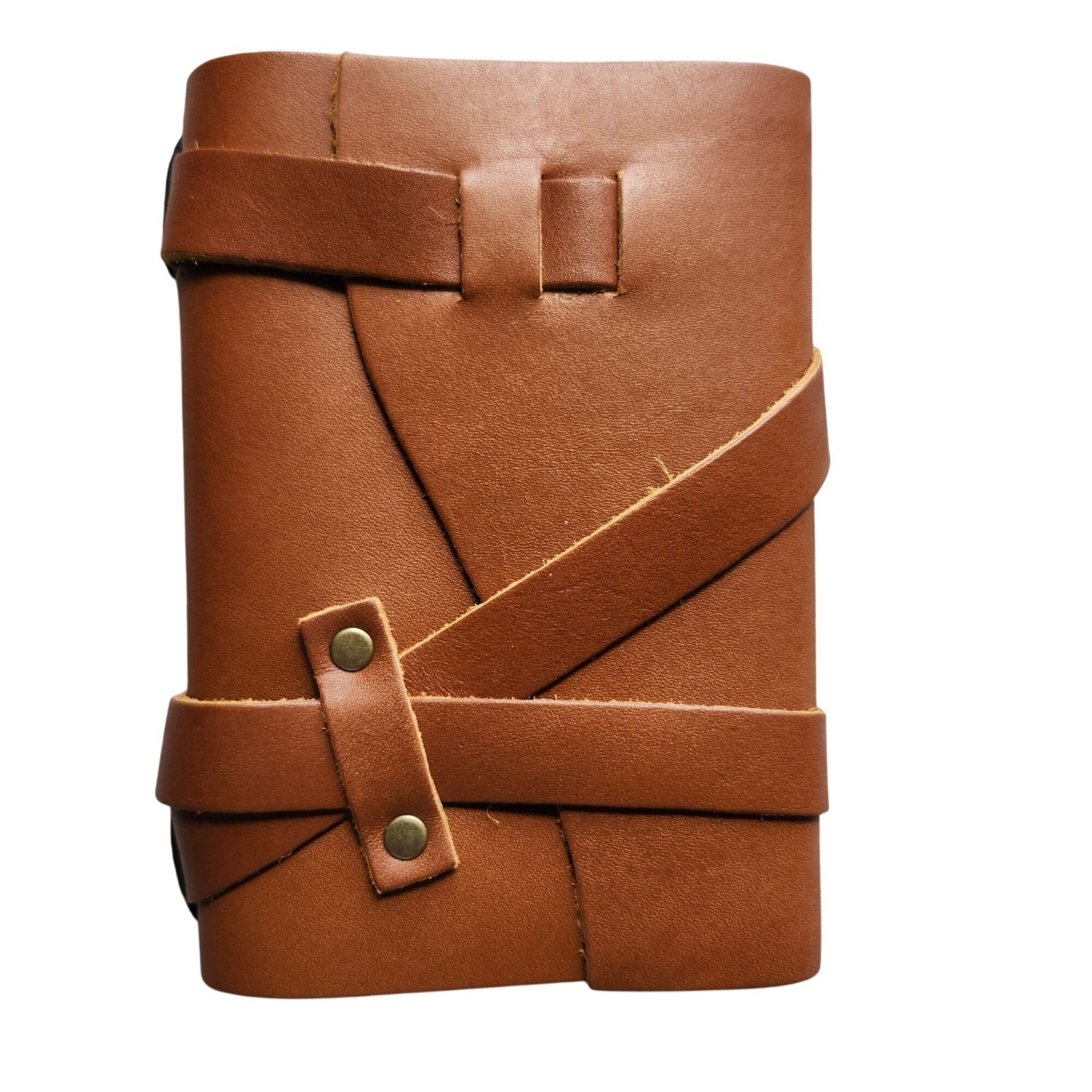 Portland Leather Unisex Small Wrap Journal Honey Leather Refillable Strap