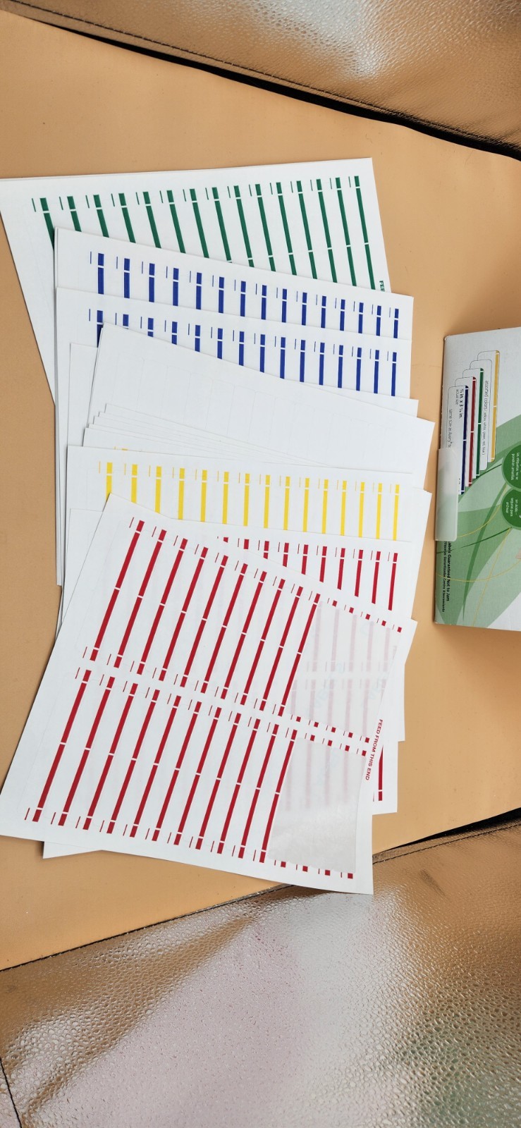 Office Max Avery template 5266 Assorted 1/3 Cut File Folder Labels Partial