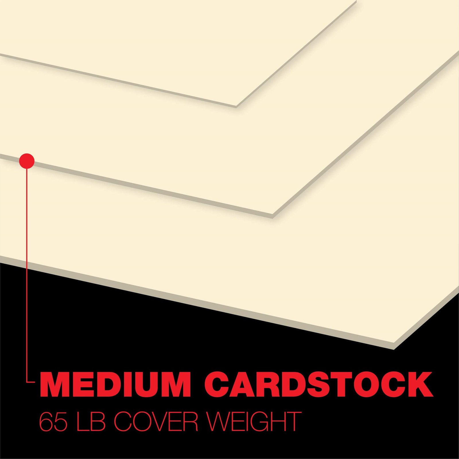 Accent Opaque Colored 8.5” x 11” Cardstock Paper, 65lb, 176gsm, 10 Reams