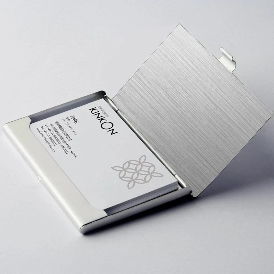 Stainless Steel Card Holder Case Pocket Metal Wallet for ID Credit Business Card