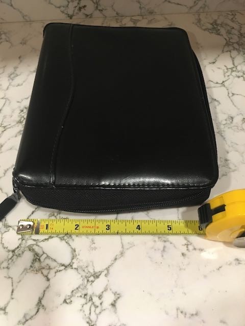 Franklin Covey Original 6-Ring Classic Zip Binder Organizer Planner Daytimer