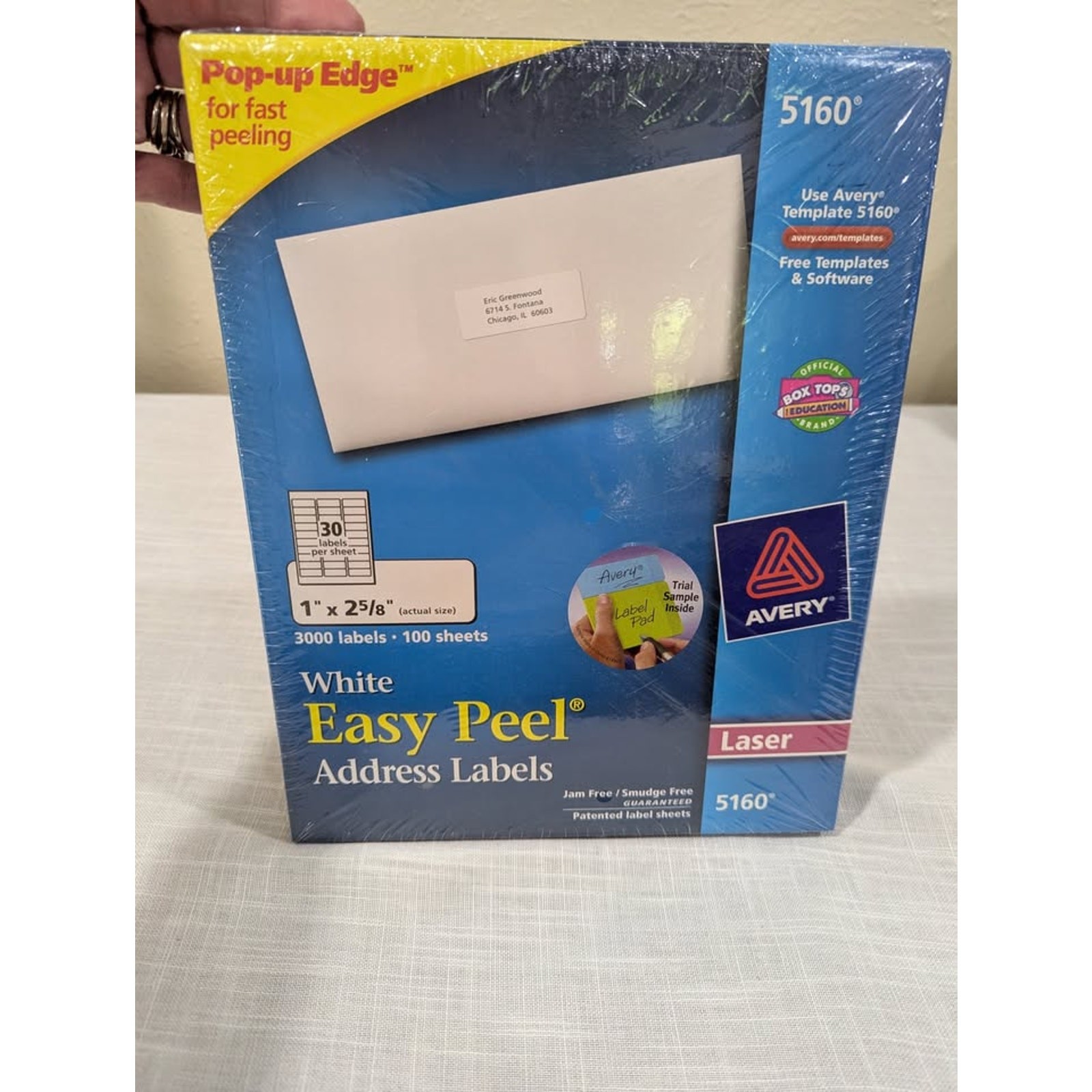 Avery White Easy Peel Address Labels New 100 Sheets