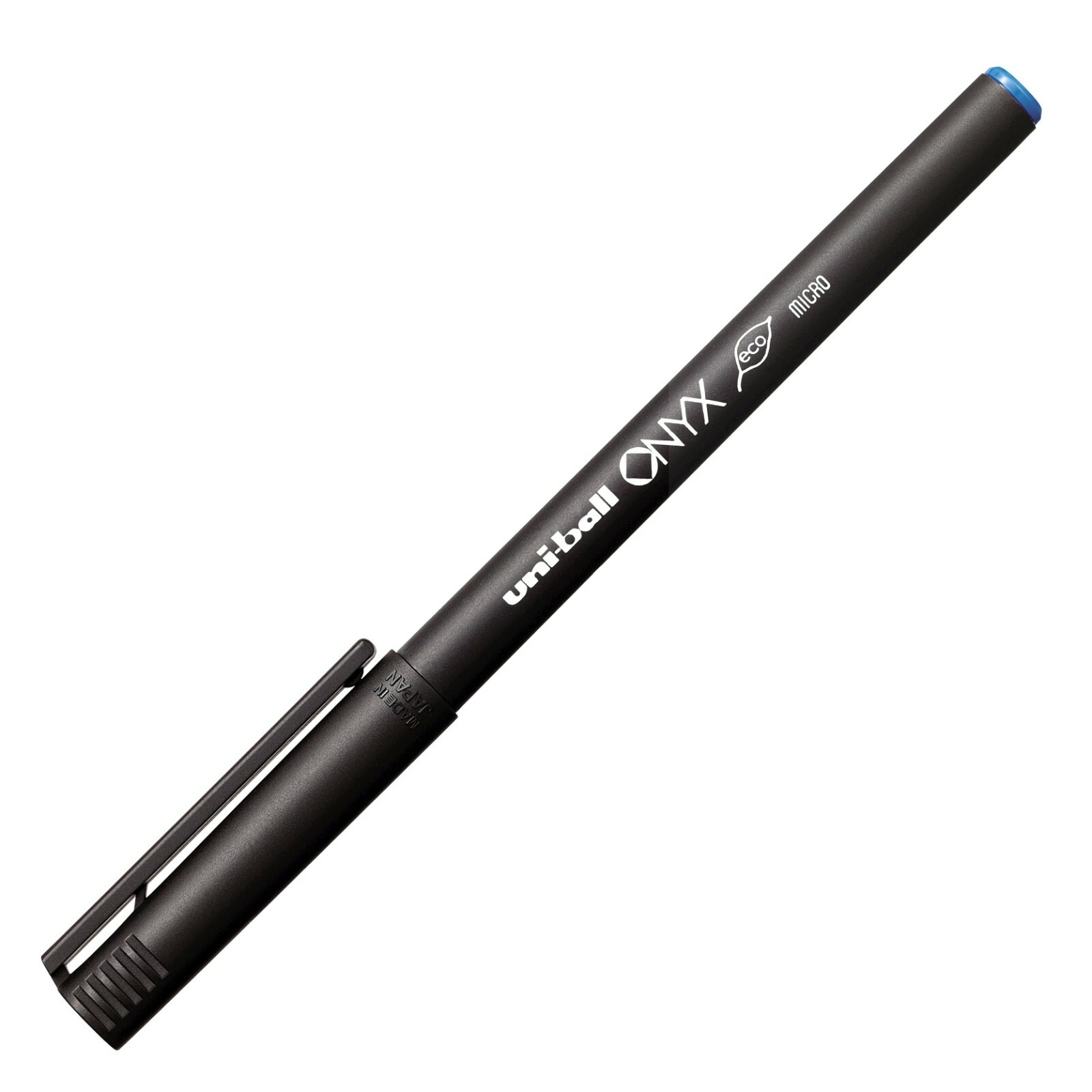 60041 uni-ball Onyx Stick Roller Ball Pen, Blue Ink, Micro 0.5mm, Box of 12