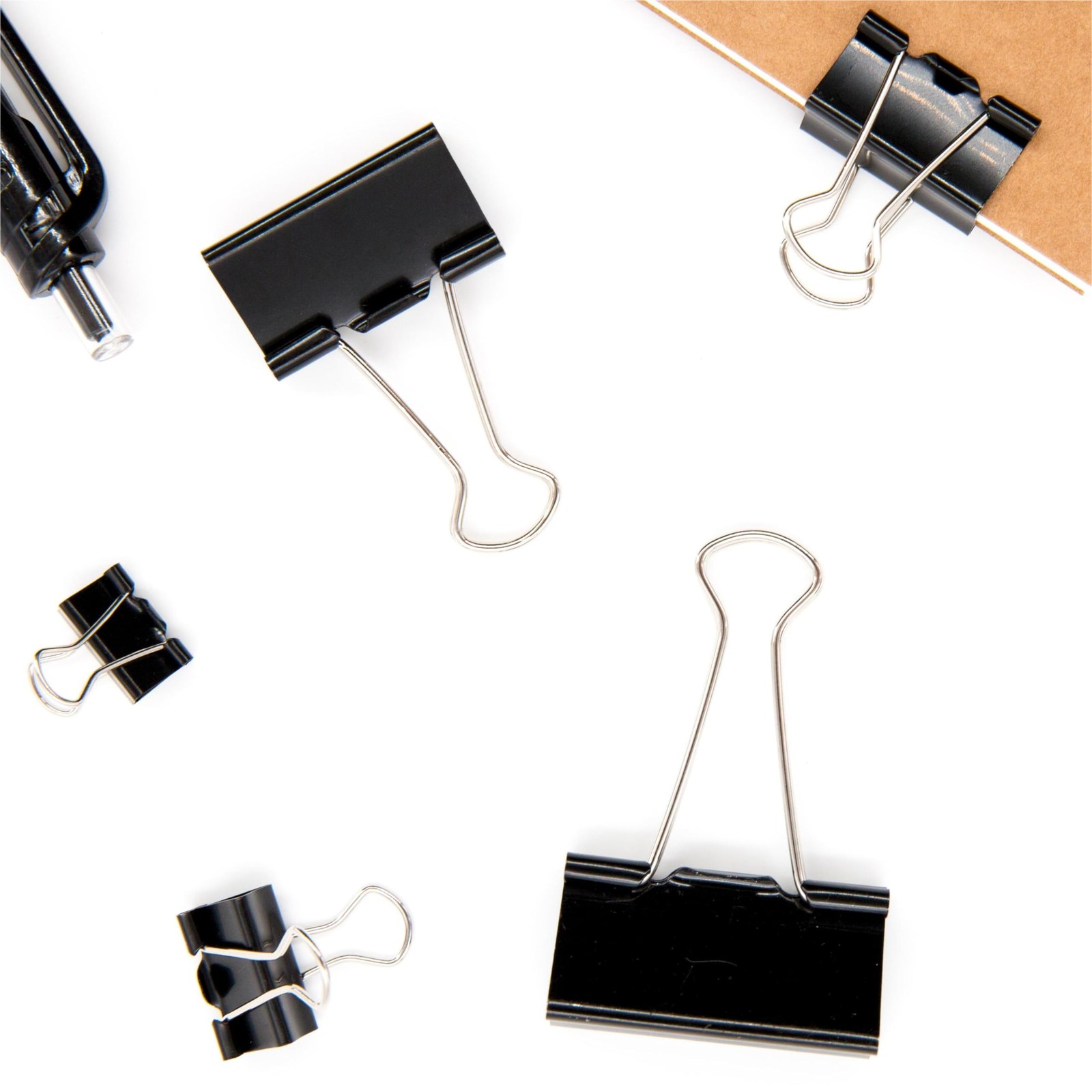 DSTELIN Binder Clips Paper Clamps Assorted Sizes 150 Count Black, Large, Medi…