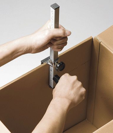 Zoro Select 5Nwa5 Carton Box Sizer,Silver,Steel/Plastic