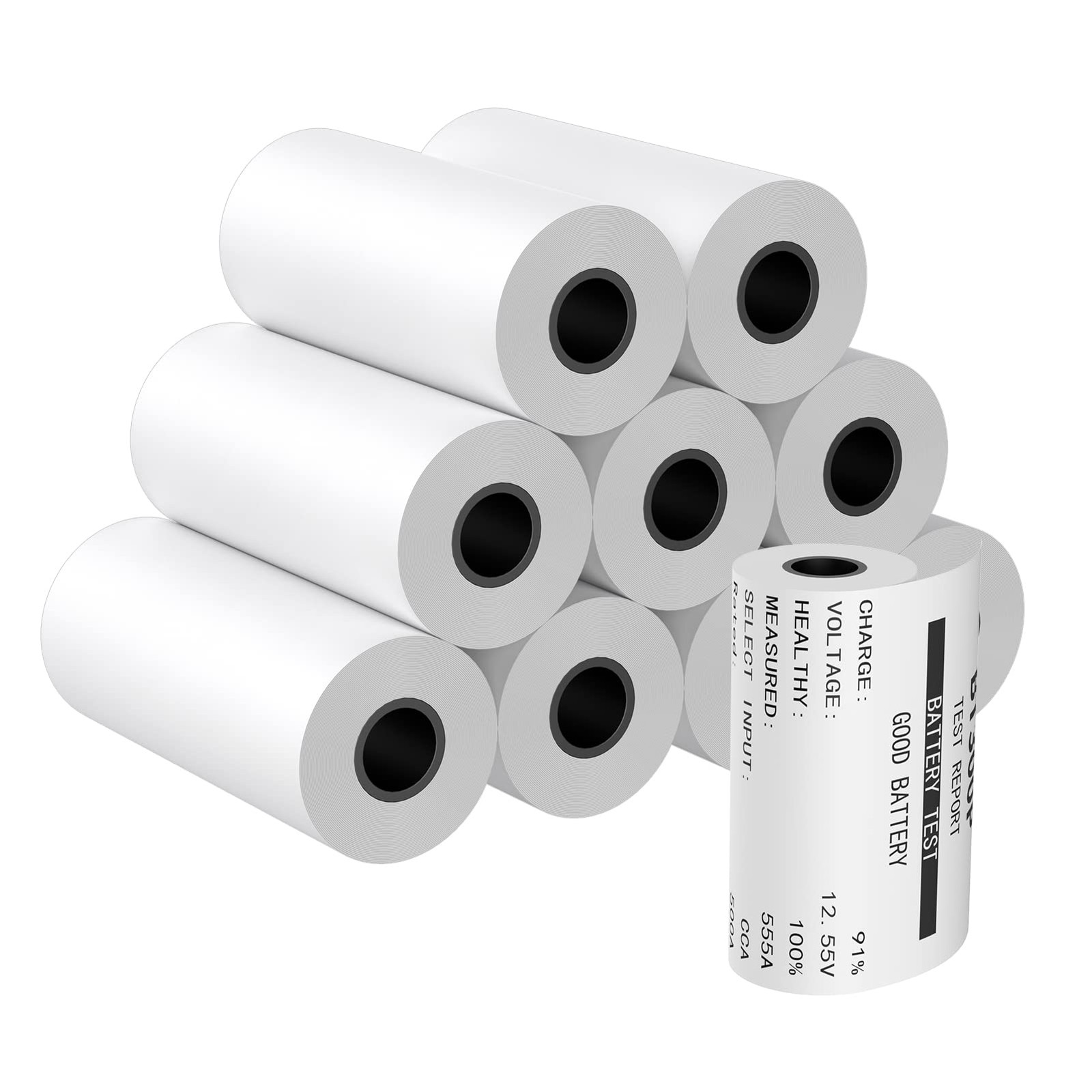 TOPDON 2 1/4″ x 2.0′ Thermal Paper Cash Register POS Receipt (10 White
