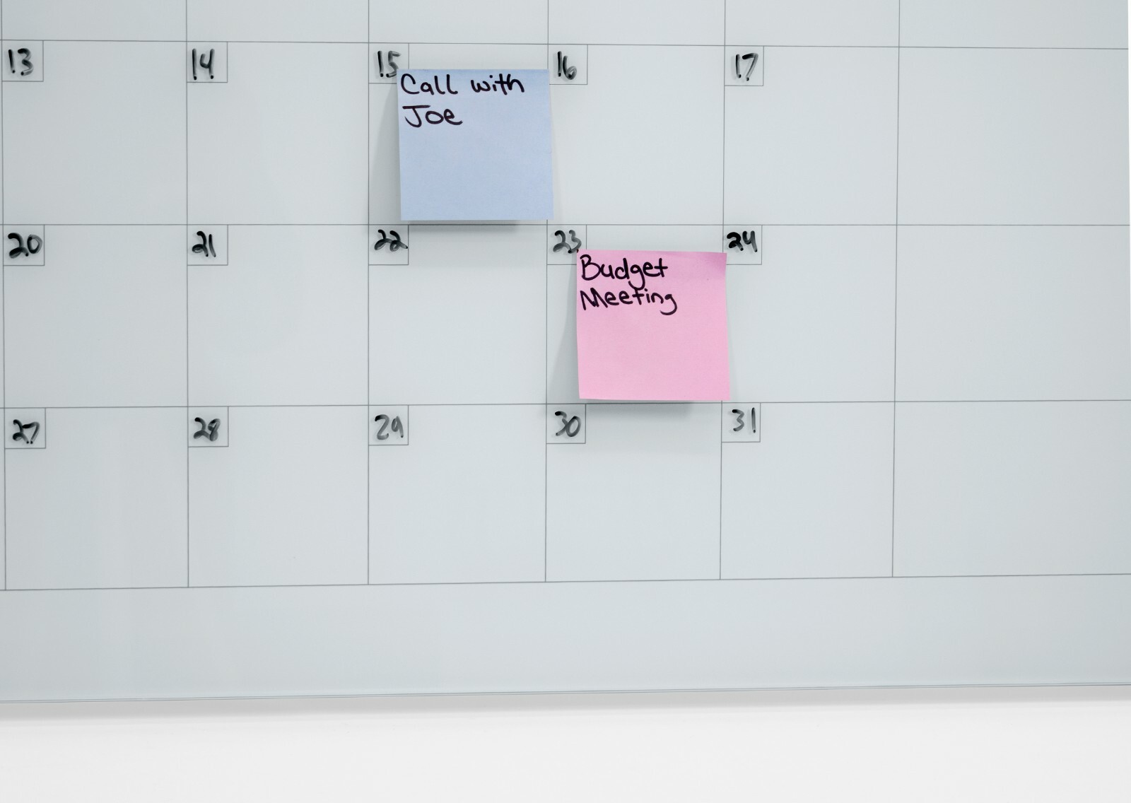 Audio-Visual Direct Magnetic Glass Calendar Dry-Erase Board Set, Monthly