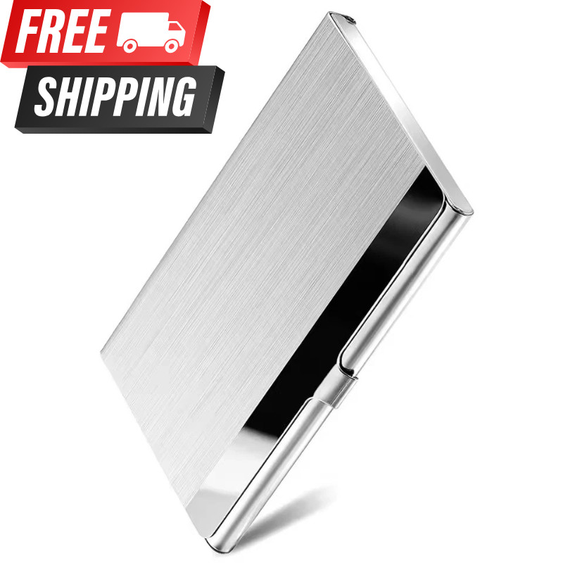 Stainless Steel Card Holder Case Pocket Metal Wallet for ID Credit Business Card