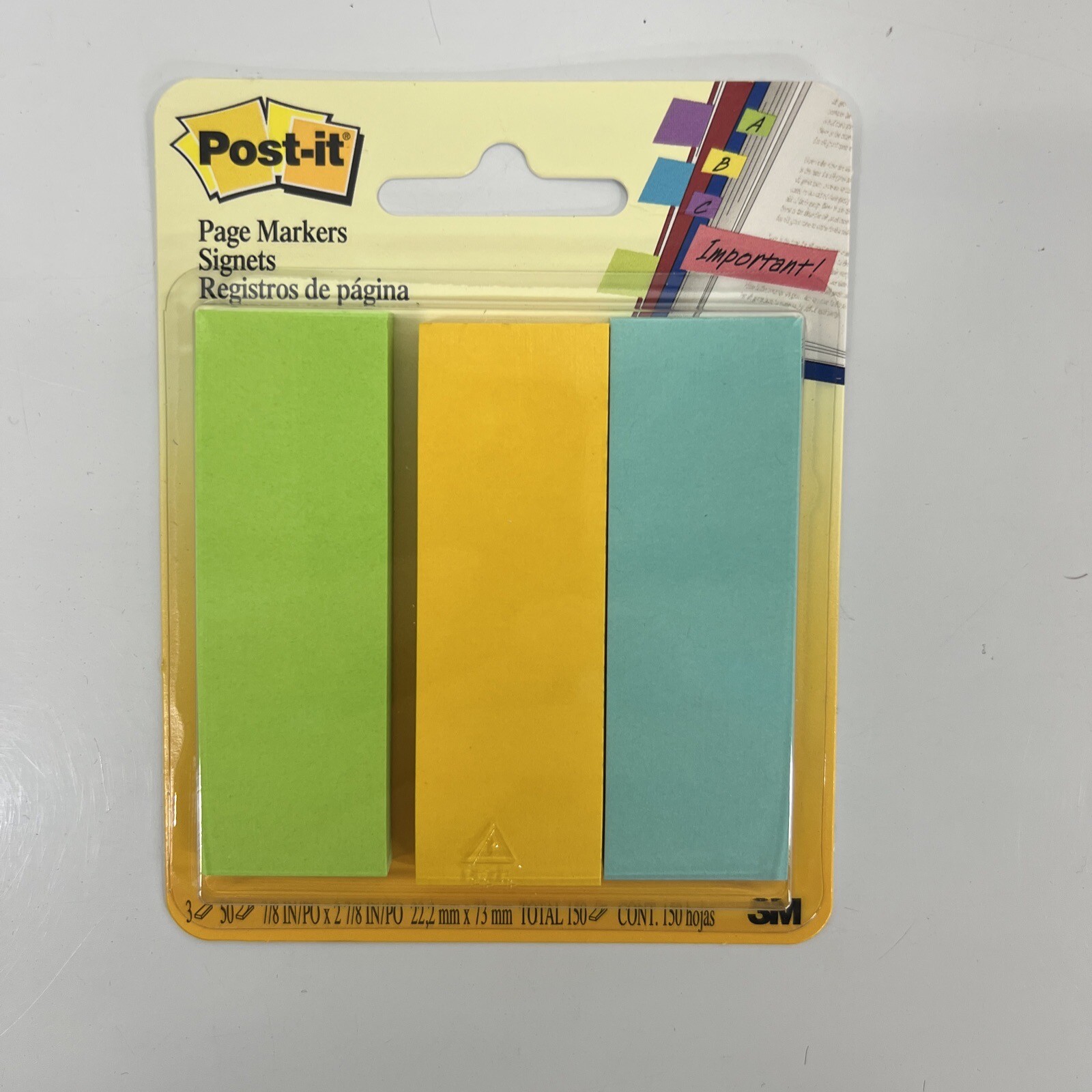 Post-It Page Marker, Assorted, 50-Sheets, 3 Units 1 Pack