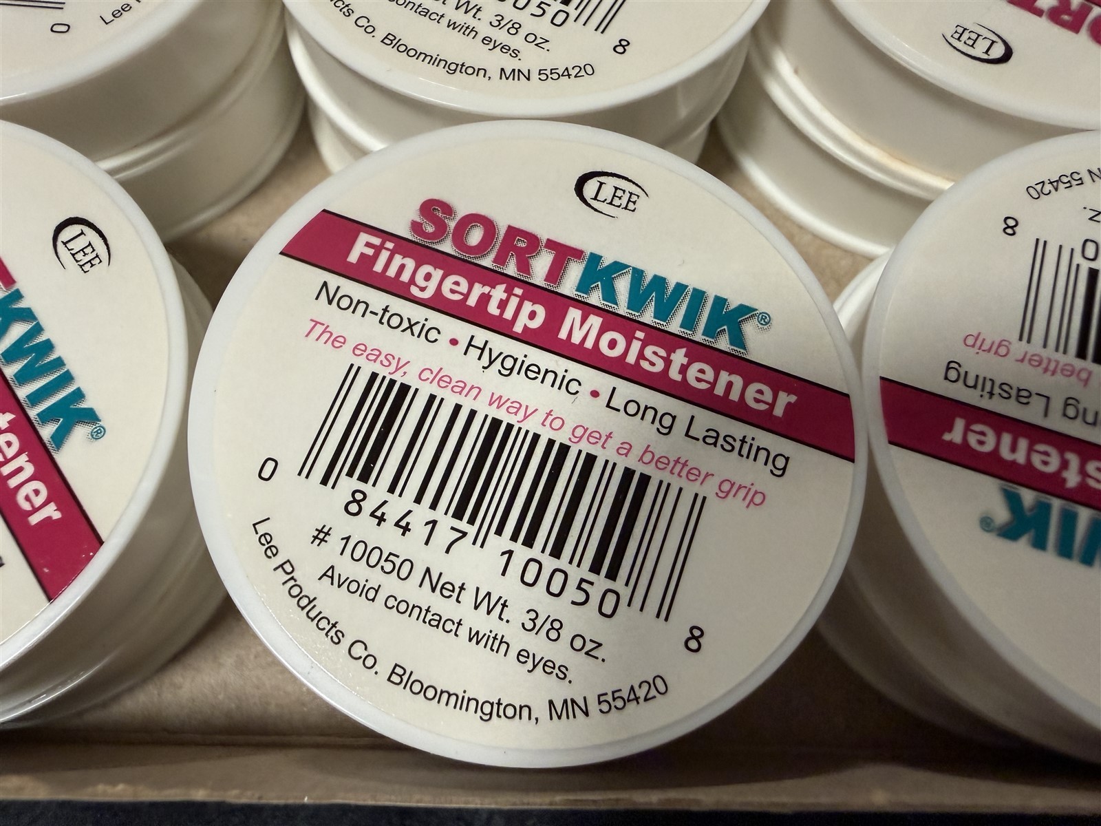 12 PACK LEE SORTKWIK FINGERTIP MOISTENER #10050 3/8 OZ PER