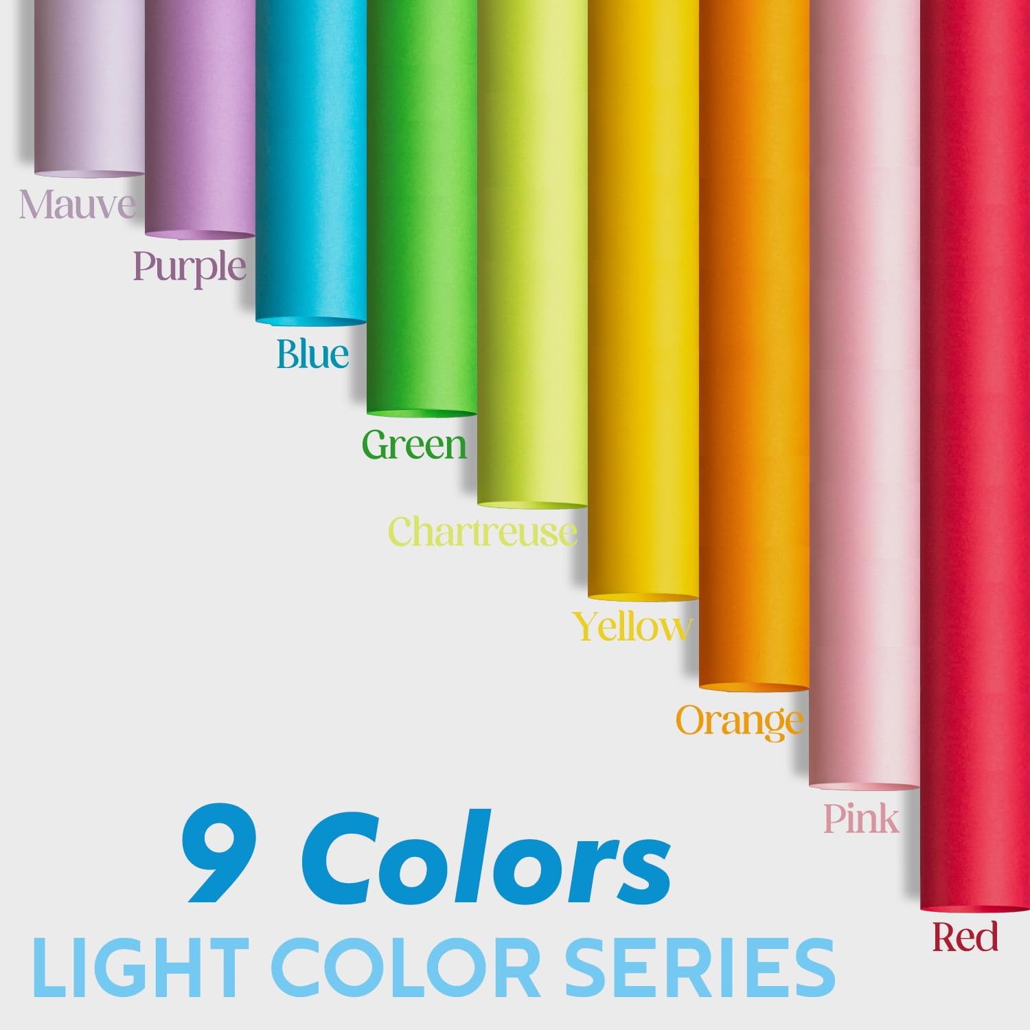 Colored Copy&Print Paper 8.5X11 Inches,180 Sheets 9 Colors Rainbow A4