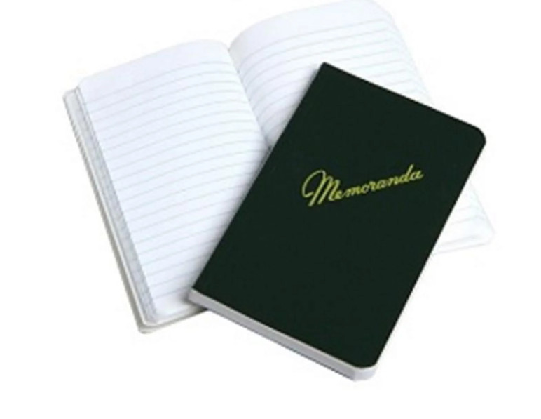 1DZ Skilcraft NSN2220078 5.5 x 3.375 in. Side Bound Memorandum Book, Dark Green