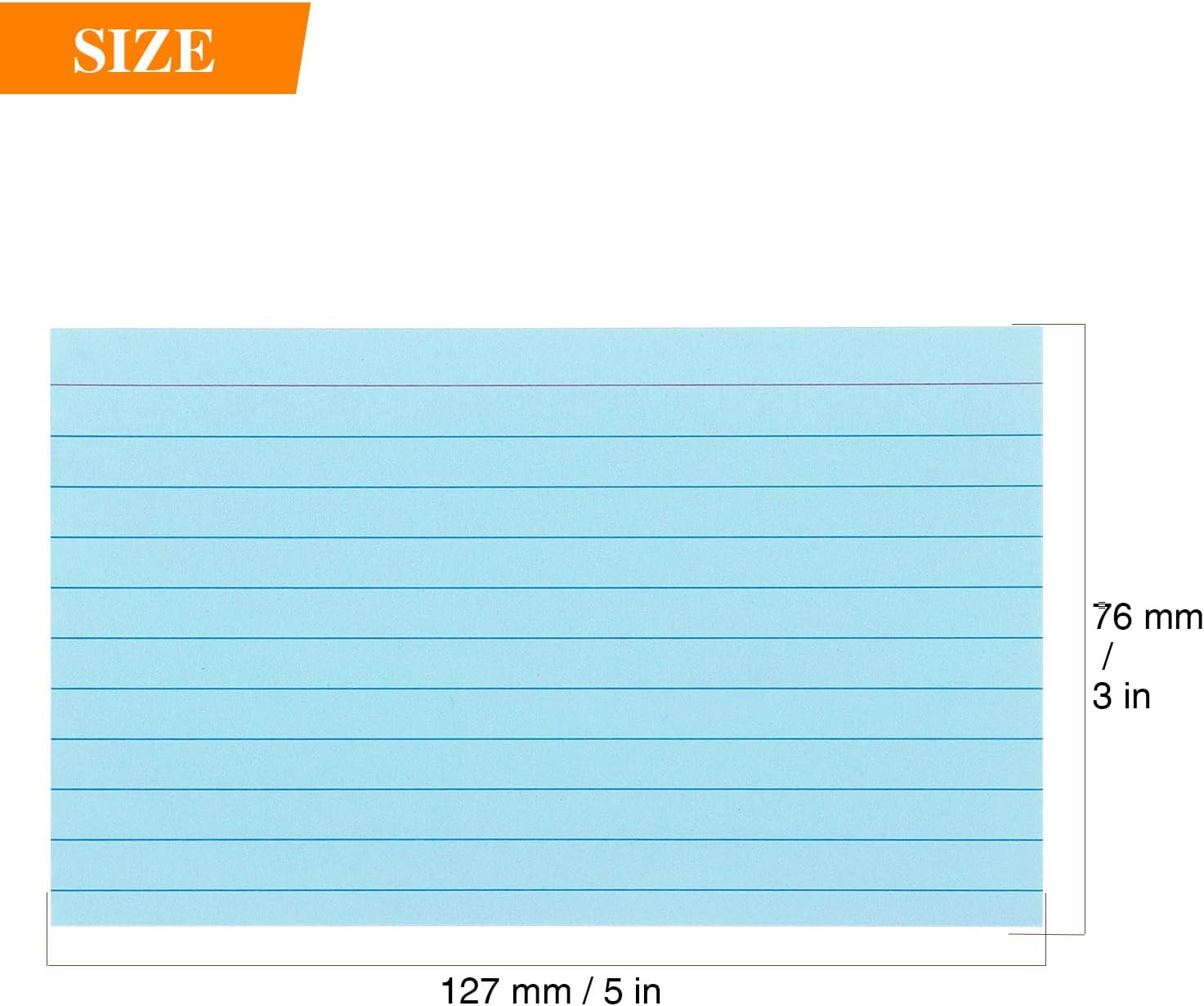 Tamaki Colored Index Cards 3 X 5, Flash Cards Ruled Note Cards for School, 200 C