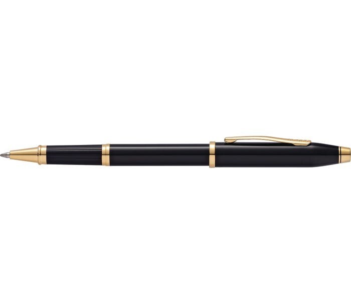 Cross Century II Luxury Medalist Rollerball Pen Black 23KT Gold Plated Trim Gift