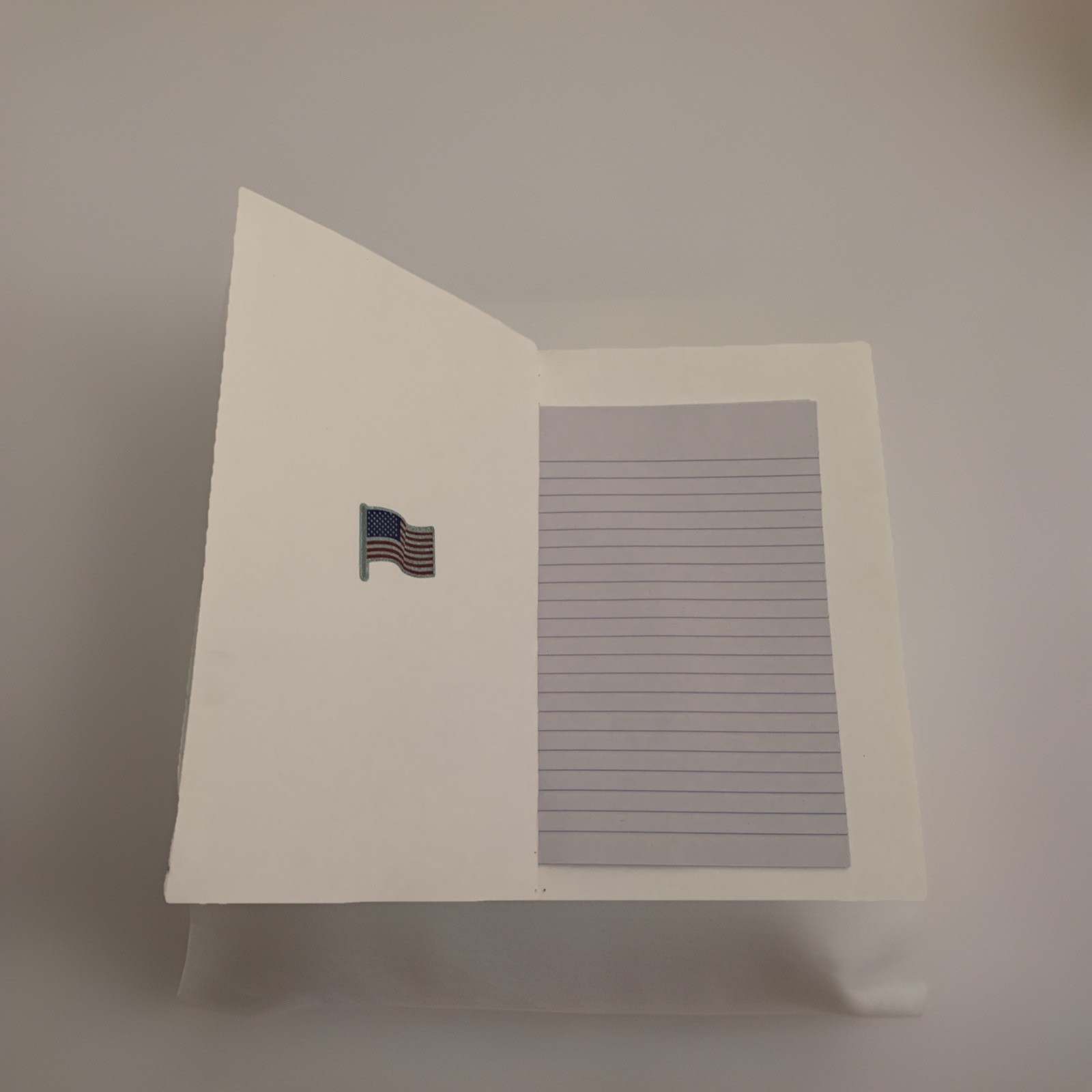 Handmade Patriotic Pocket Journal | Stitched Stars and Stripes Mini Notebook