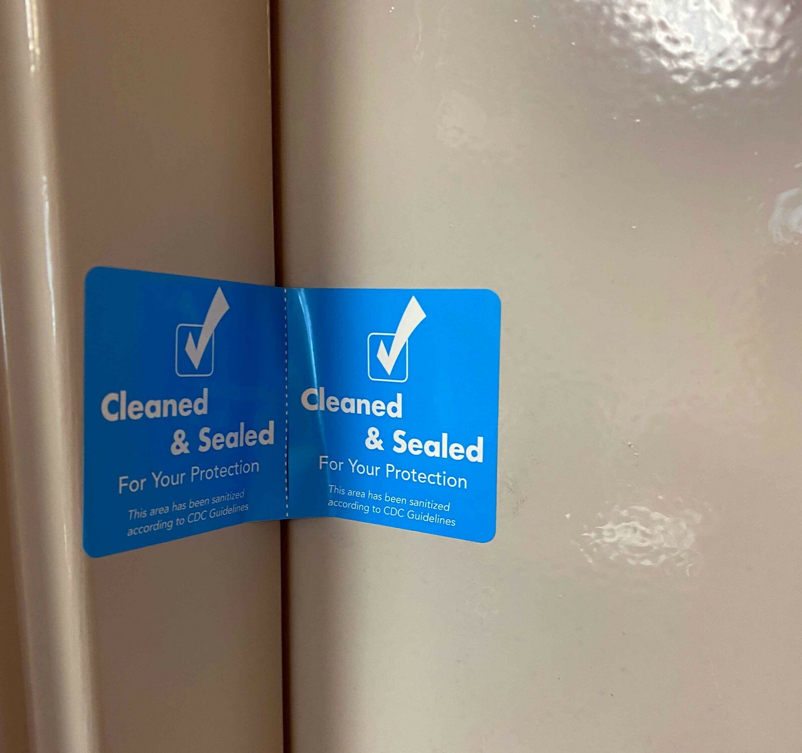 Cleaned & Sealed Tamper Seal Blue Safety Labels | 2 x 4″ inch – 500 Pack