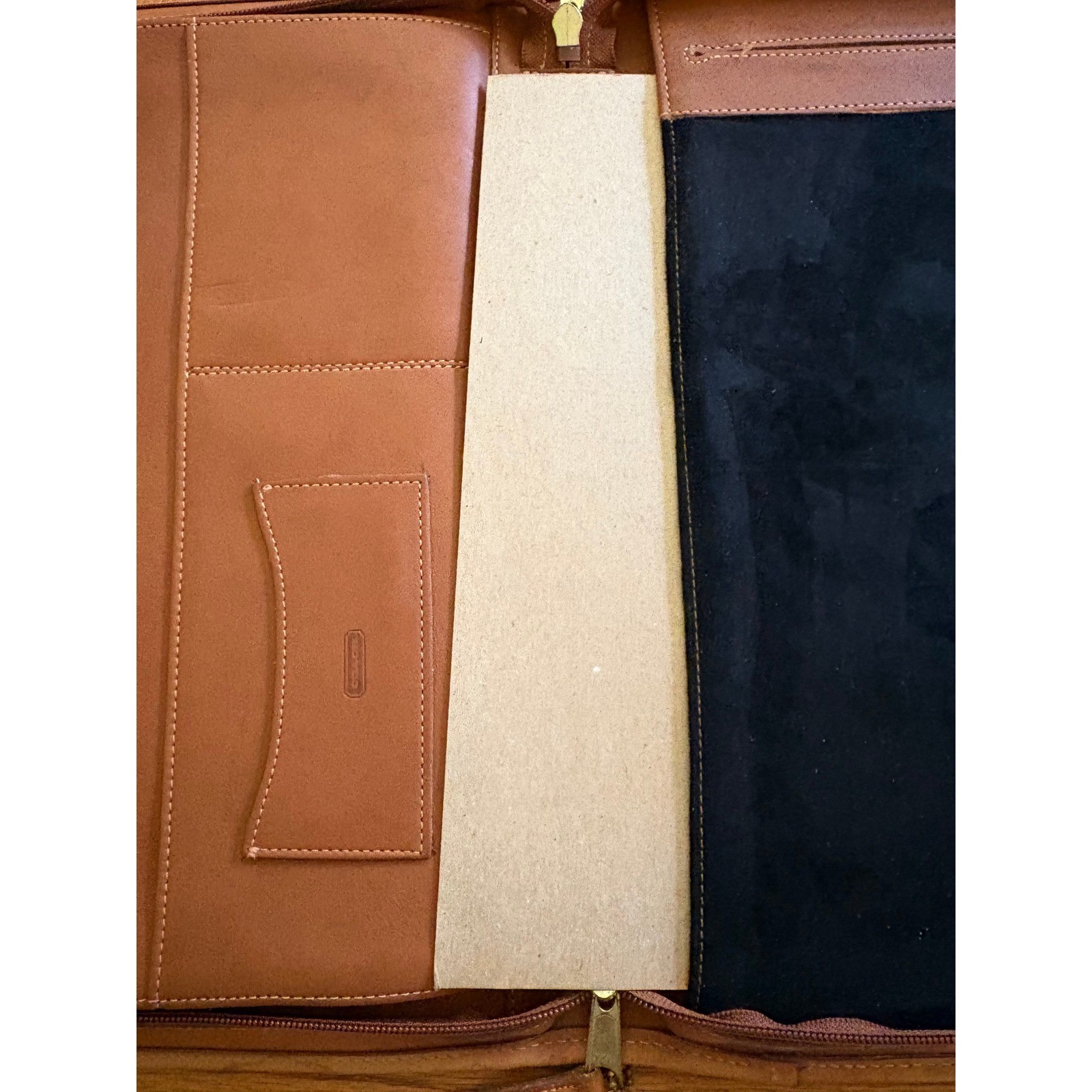 Coach Vintage Tan Leather Zip Around Portfolio Organizer Document Case Tan