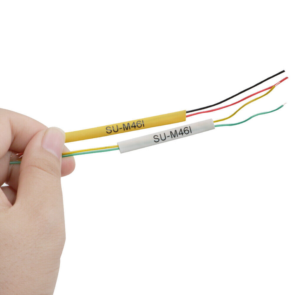 6-24mm Heat Shrink Tube Cable Label Tape For DYMO Rhino Black on White/yellow