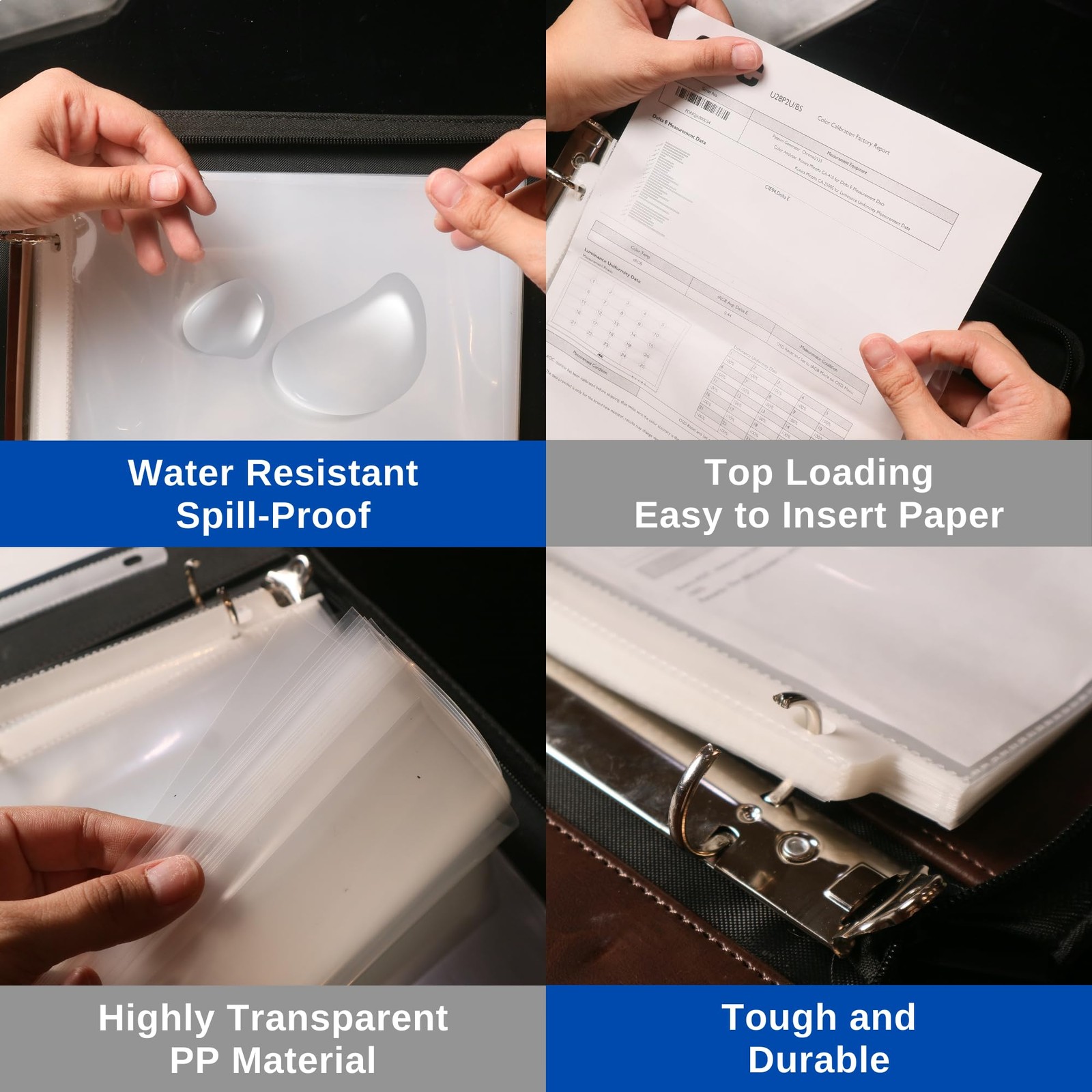 50 Sheet Protectors 8.5 x 11 for 3 Ring Binder, Heavy Duty Clear Page Protect…