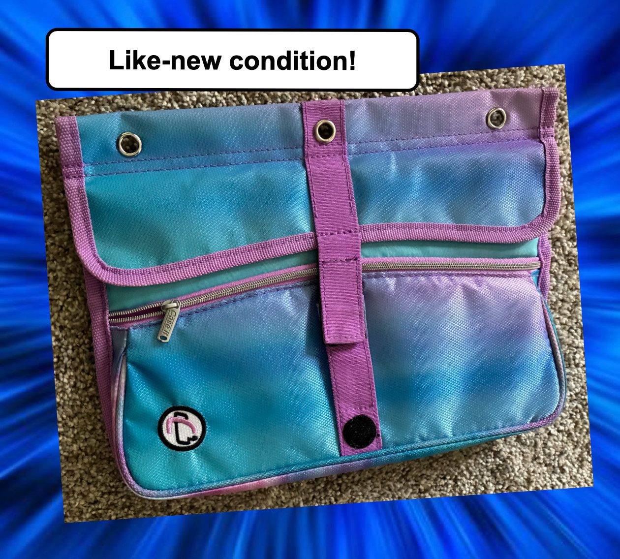 🔴 Case-It 5 Pockets Padded Zippered Pencil Pouch Case Bag for 3-Ring Binder LN