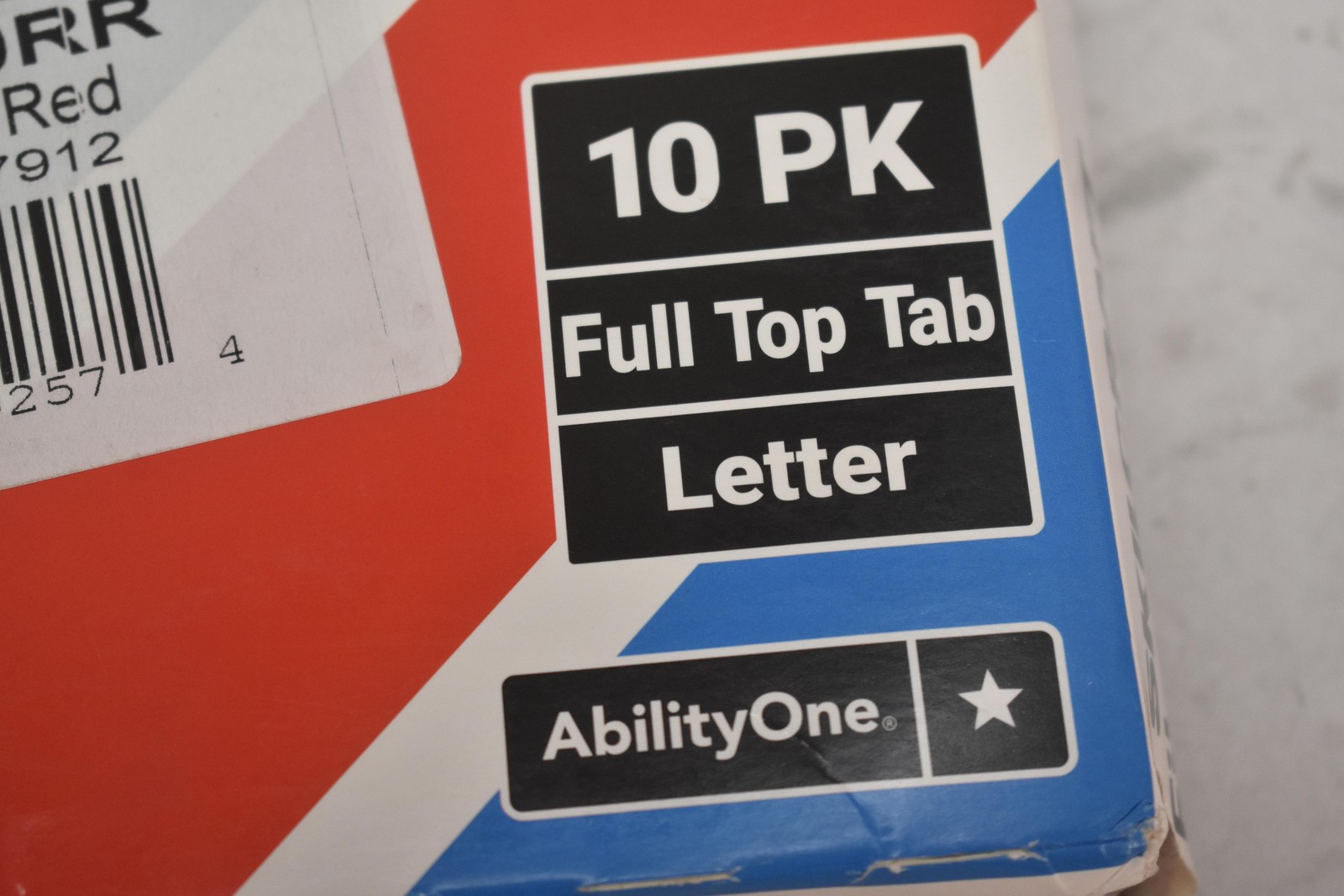 SKILCRAFT Classification Folders Letter Size Earth Red 10 PK Full Top Tab USA