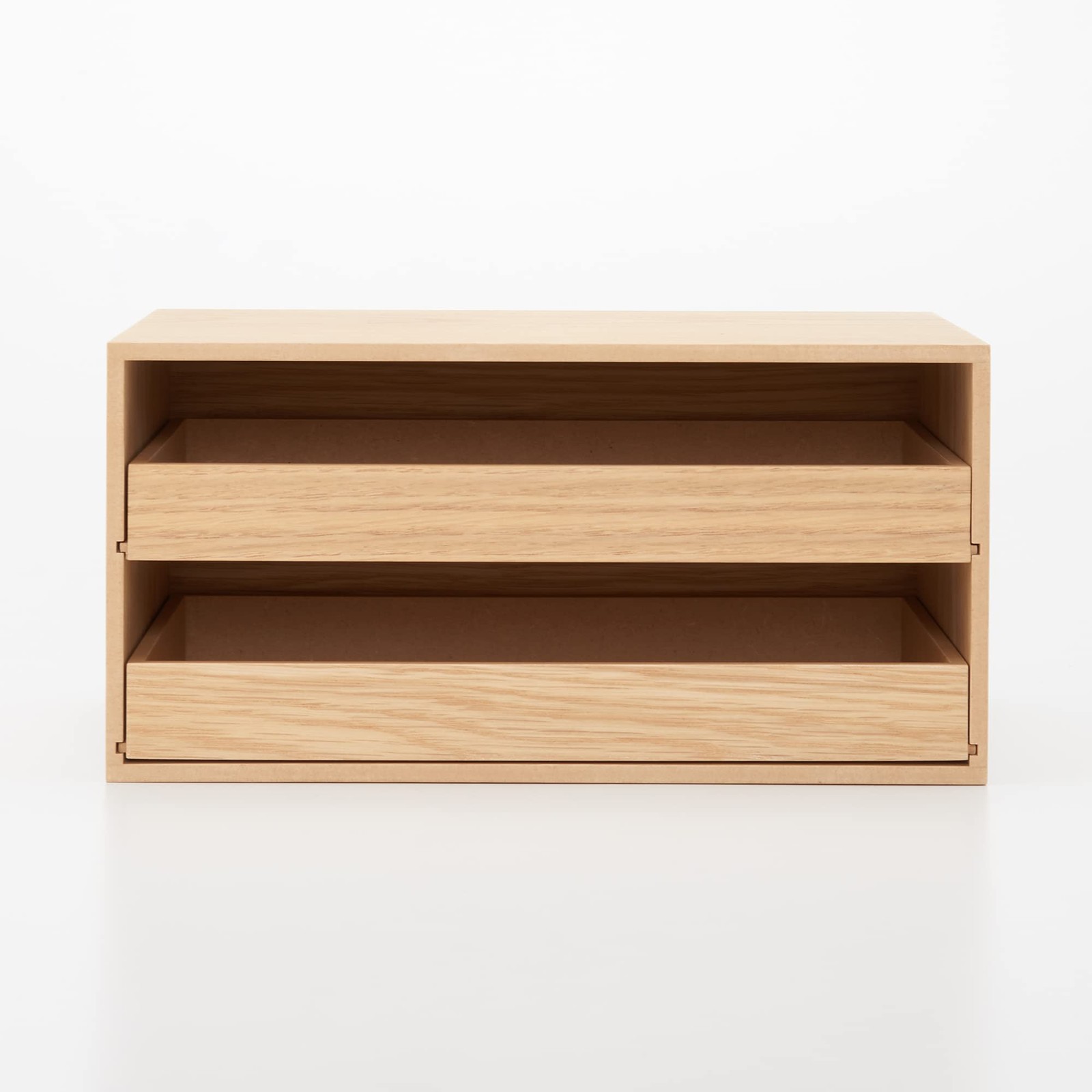 MUJI Wooden Tray Storage with 2 Drawers, 44310229