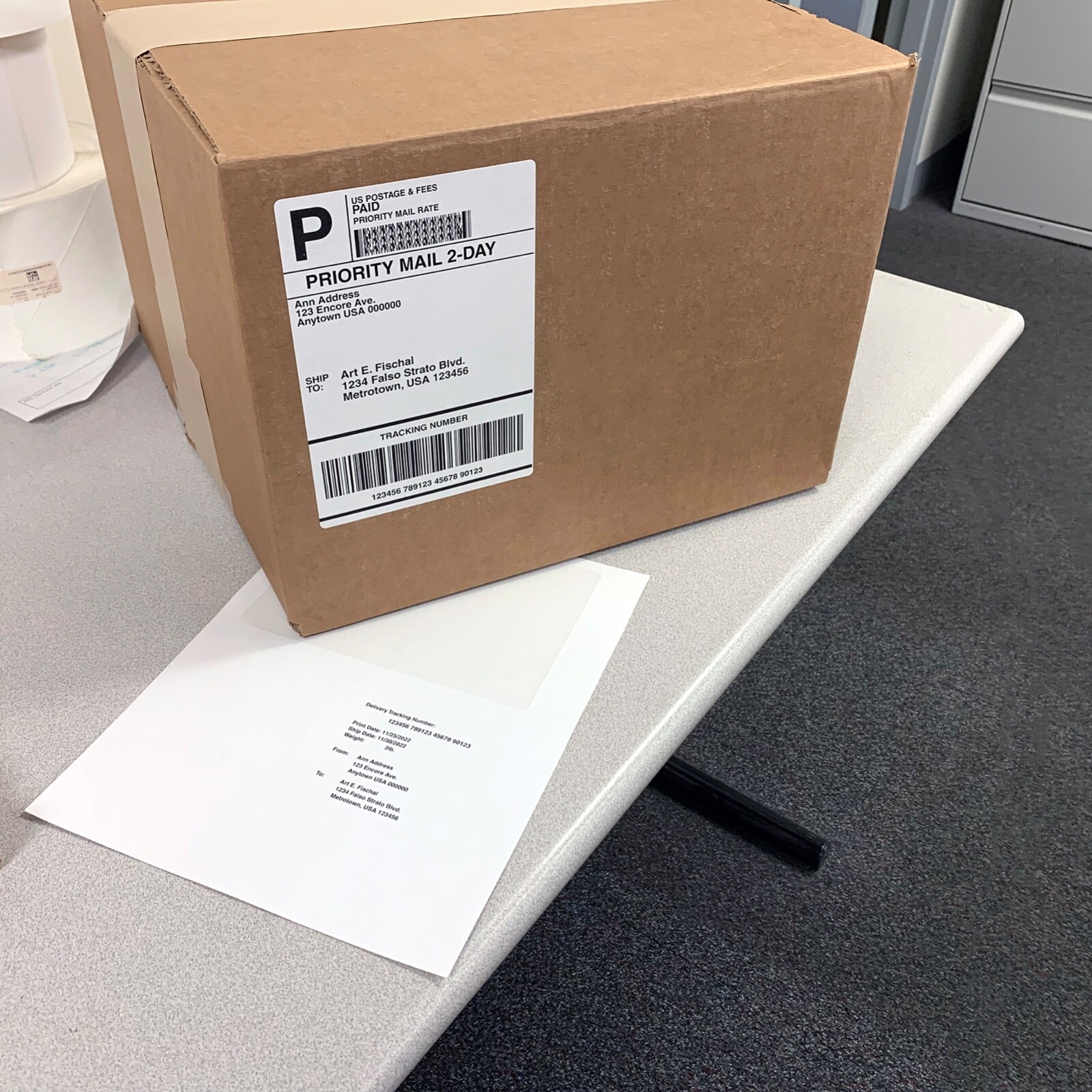 500 Laser /Ink Jet Labels Click-N-Ship with Peel Off Receipt -Perfect for USPS!