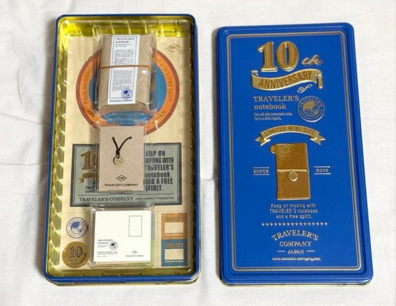 Traveler’s Notebook Mini 10th Anniversary Limited Blue