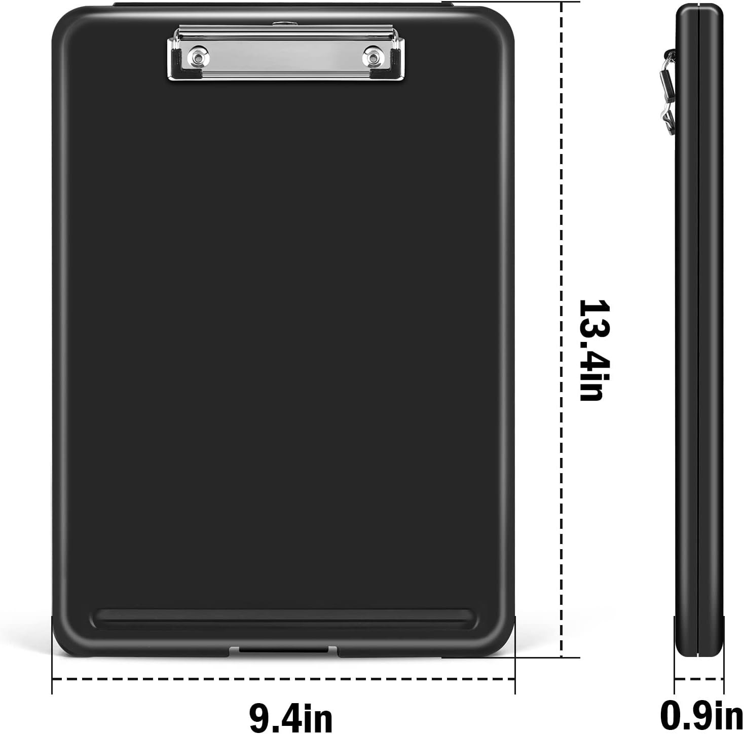 Clipboard with Storage, Clipboards 8.5×11 13″ x 9.6″ x 0.94″, Black-style2